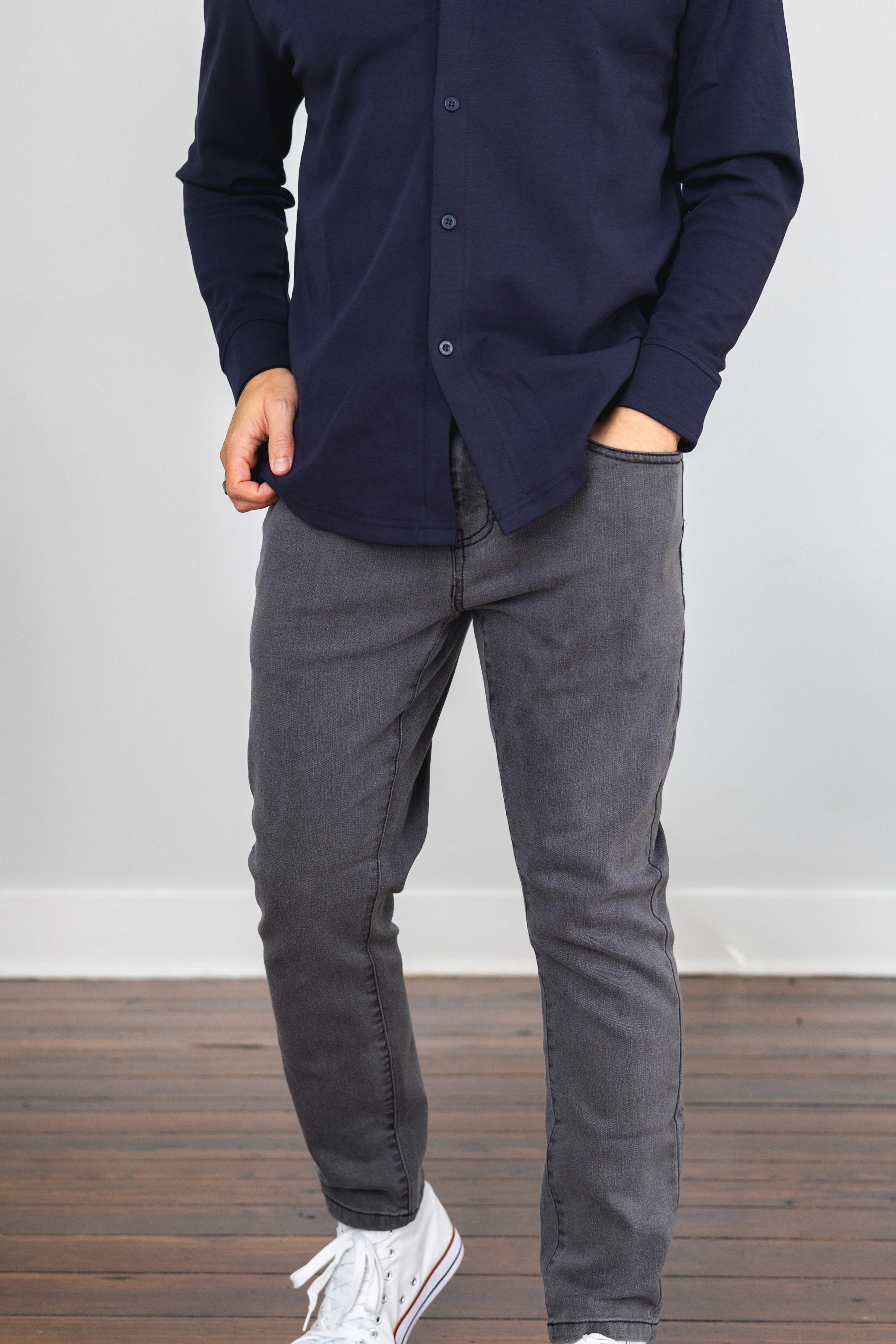 Core Extra Stretch Jeans Charcoal - Image 12