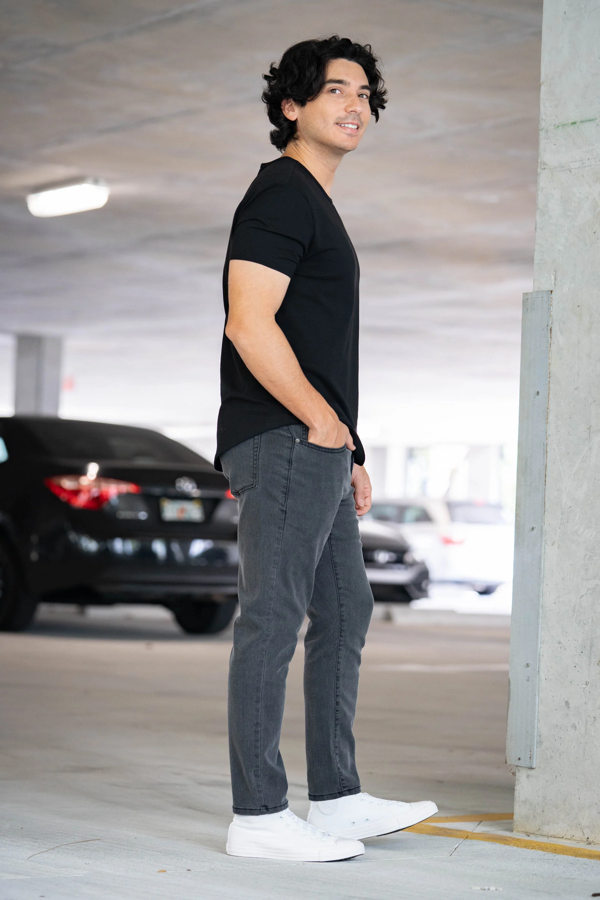 Core Extra Stretch Jeans Charcoal - Image 8