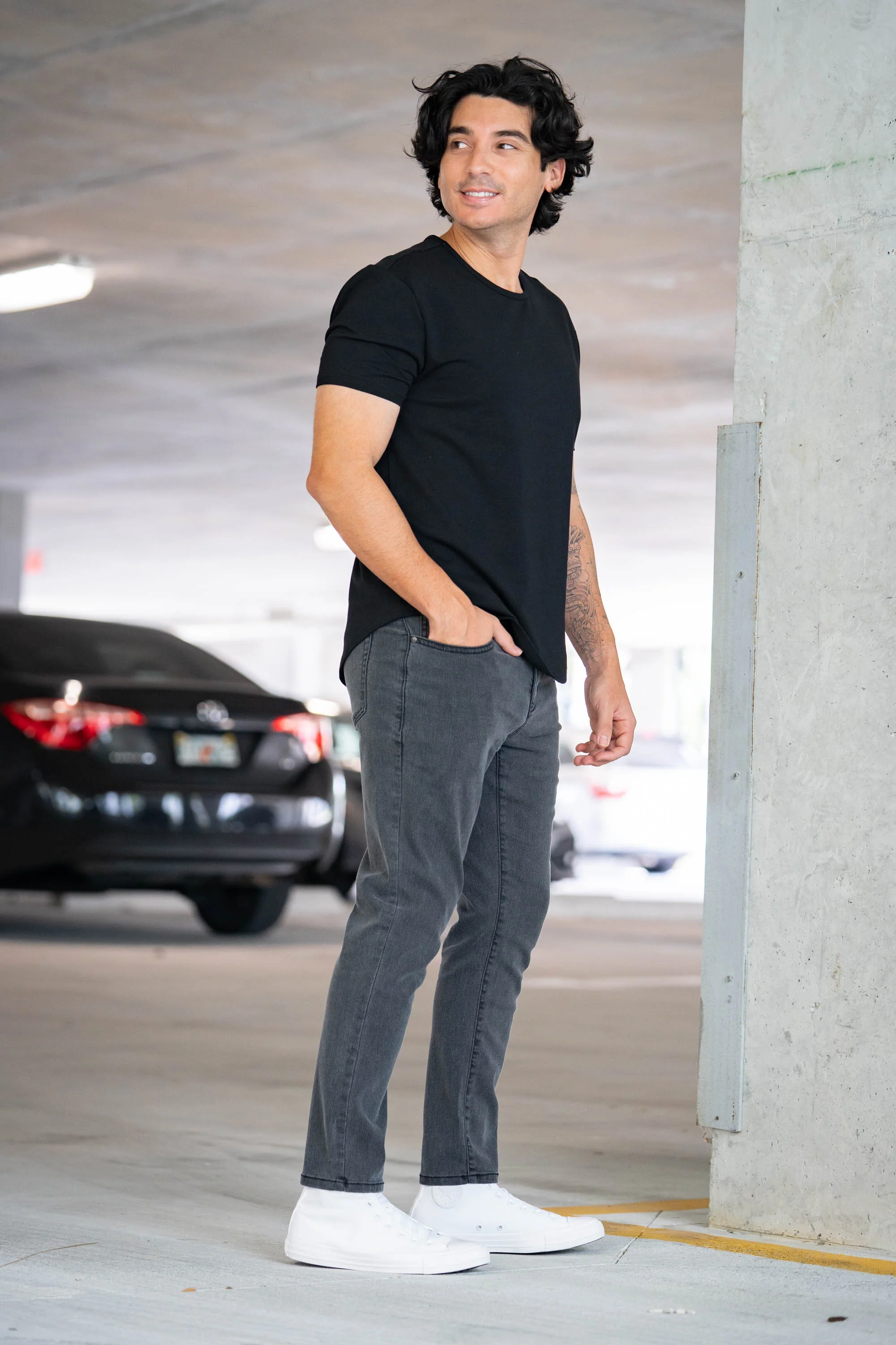Core Extra Stretch Jeans Charcoal - Image 9