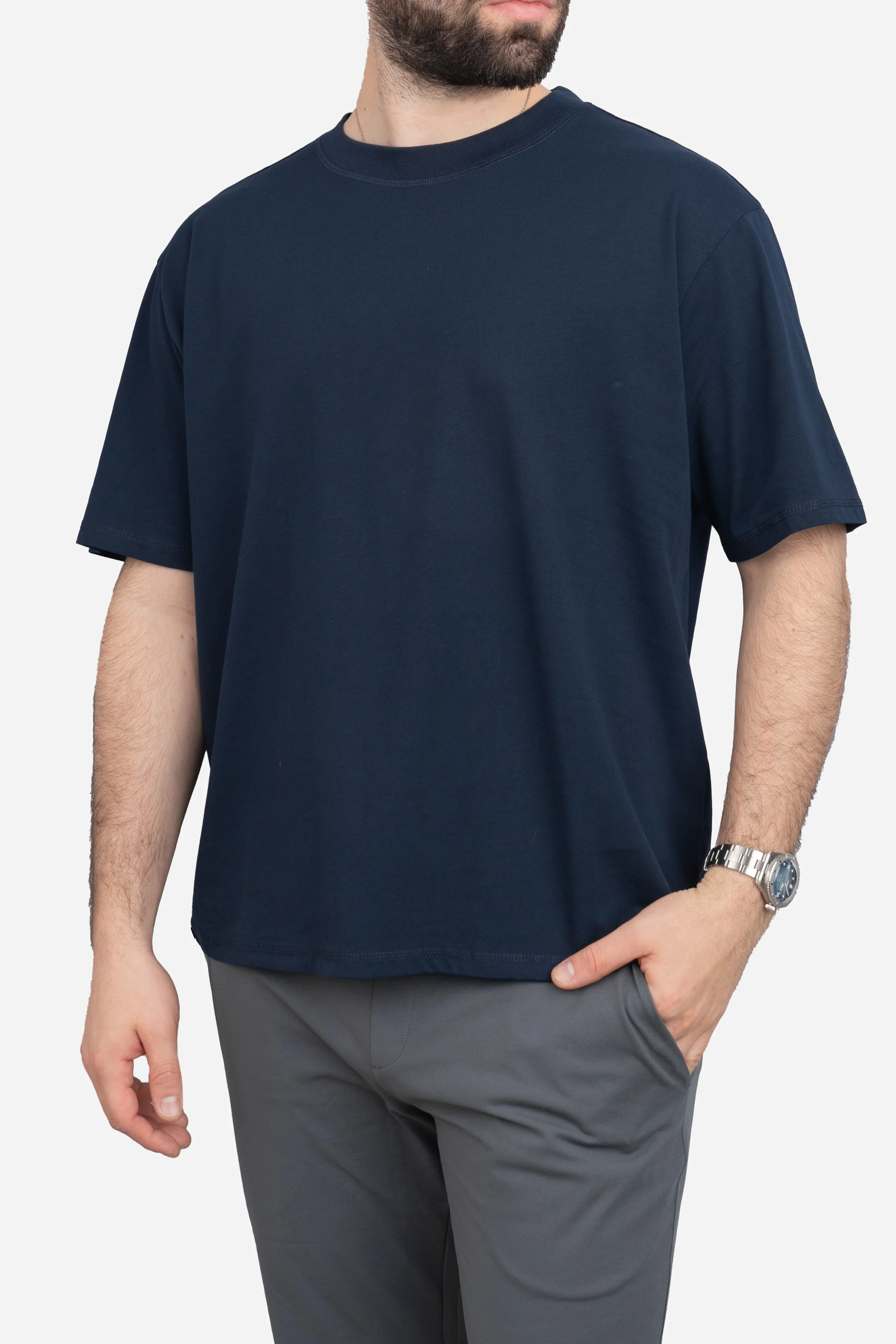 Core T-Shirt Loose Fit Navy - Image 10