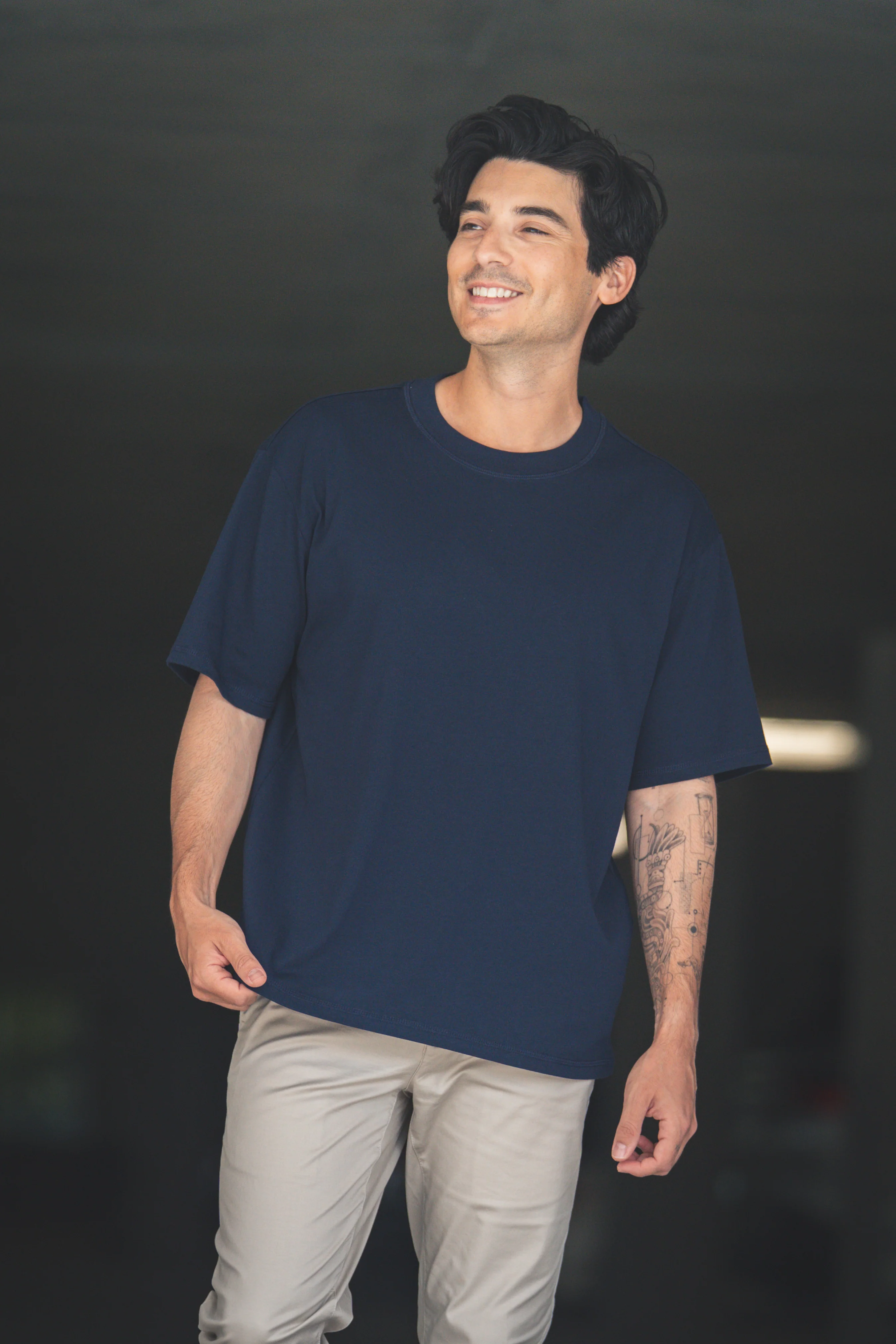 Core T-Shirt Loose Fit Navy - Image 14