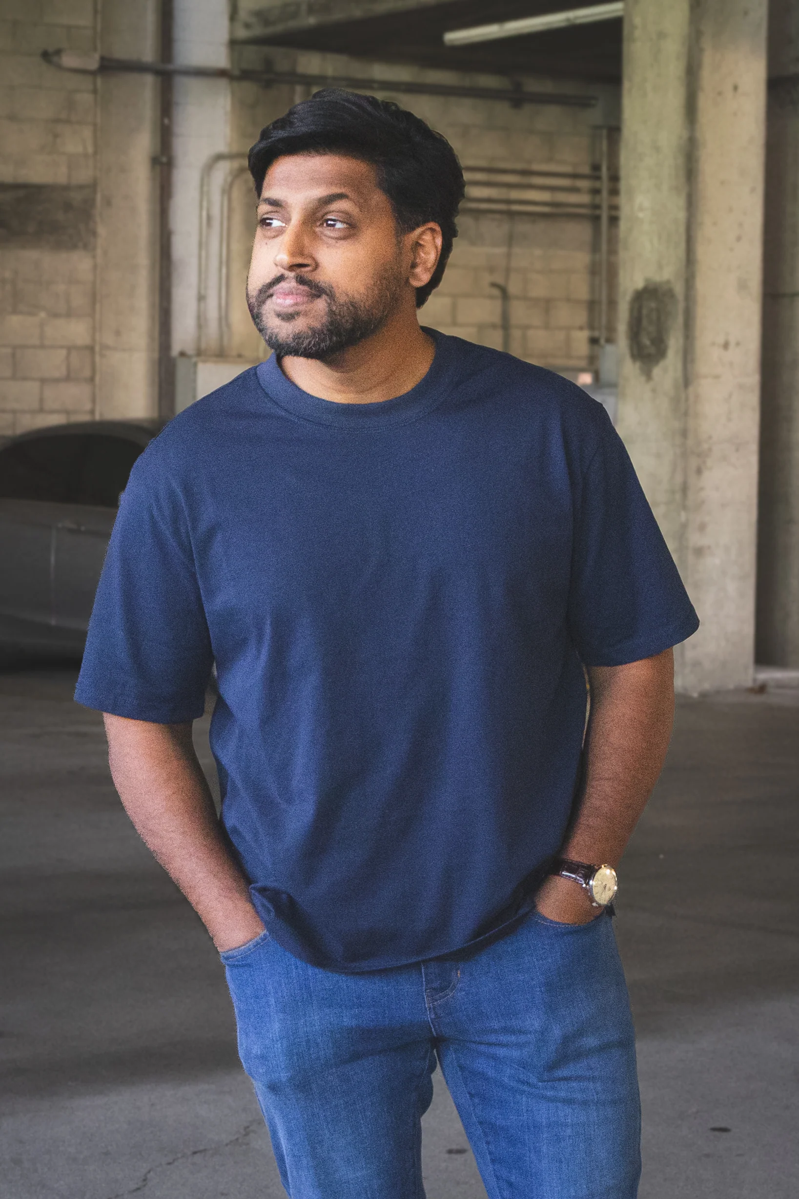 Core T-Shirt Loose Fit Navy - Image 4