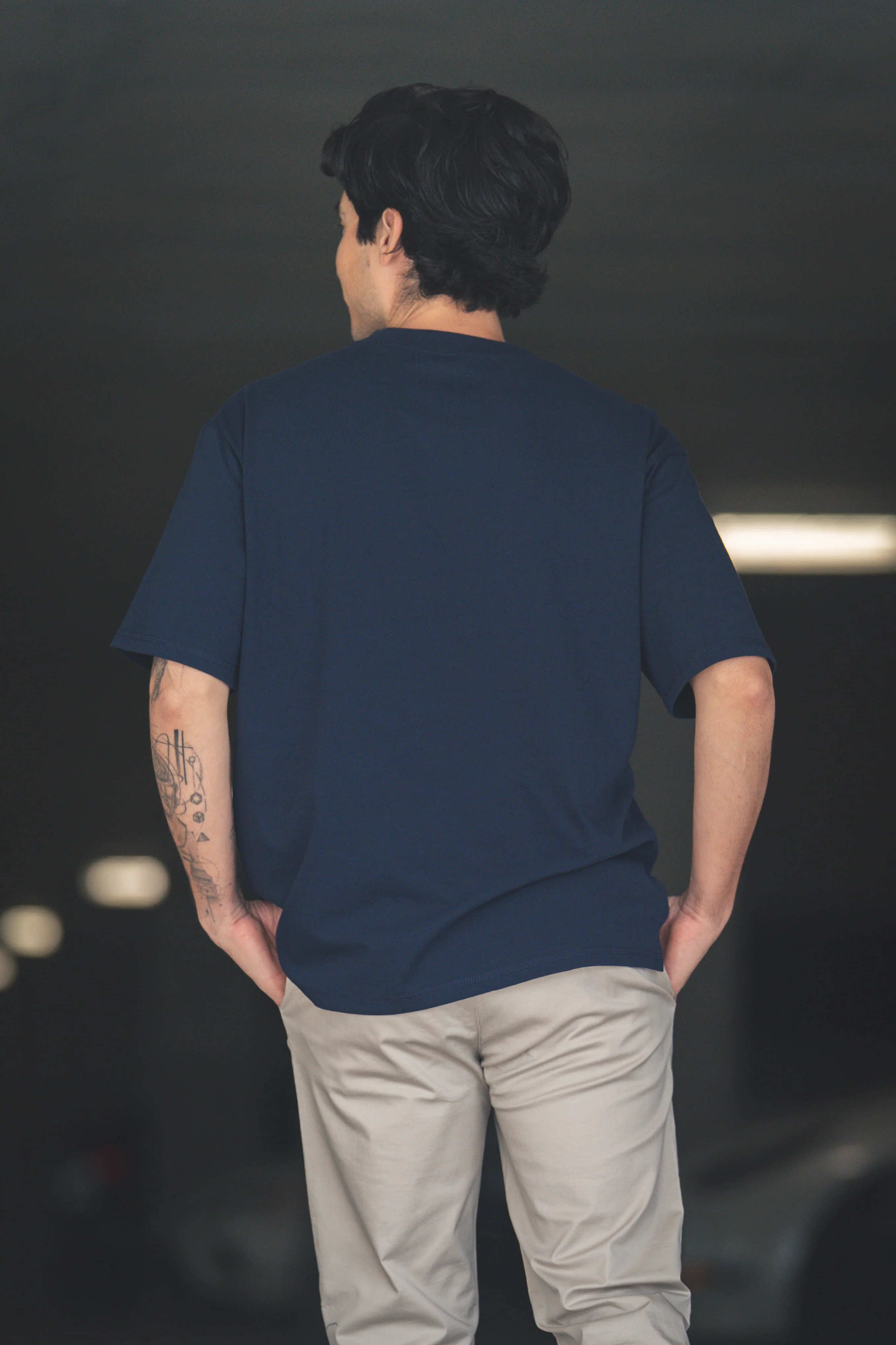 Core T-Shirt Loose Fit Navy - Image 8