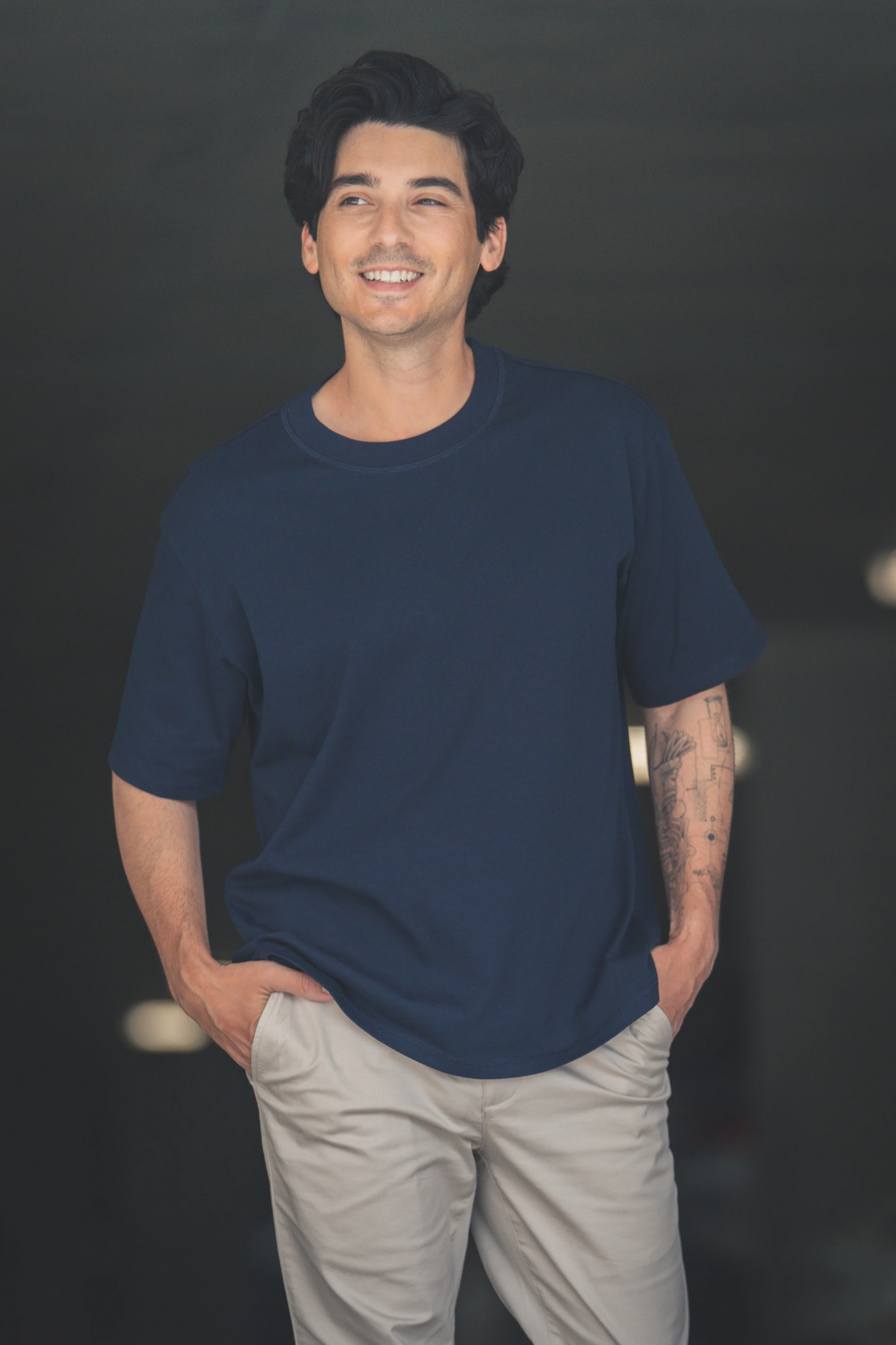 Core T-Shirt Loose Fit Navy - Image 9