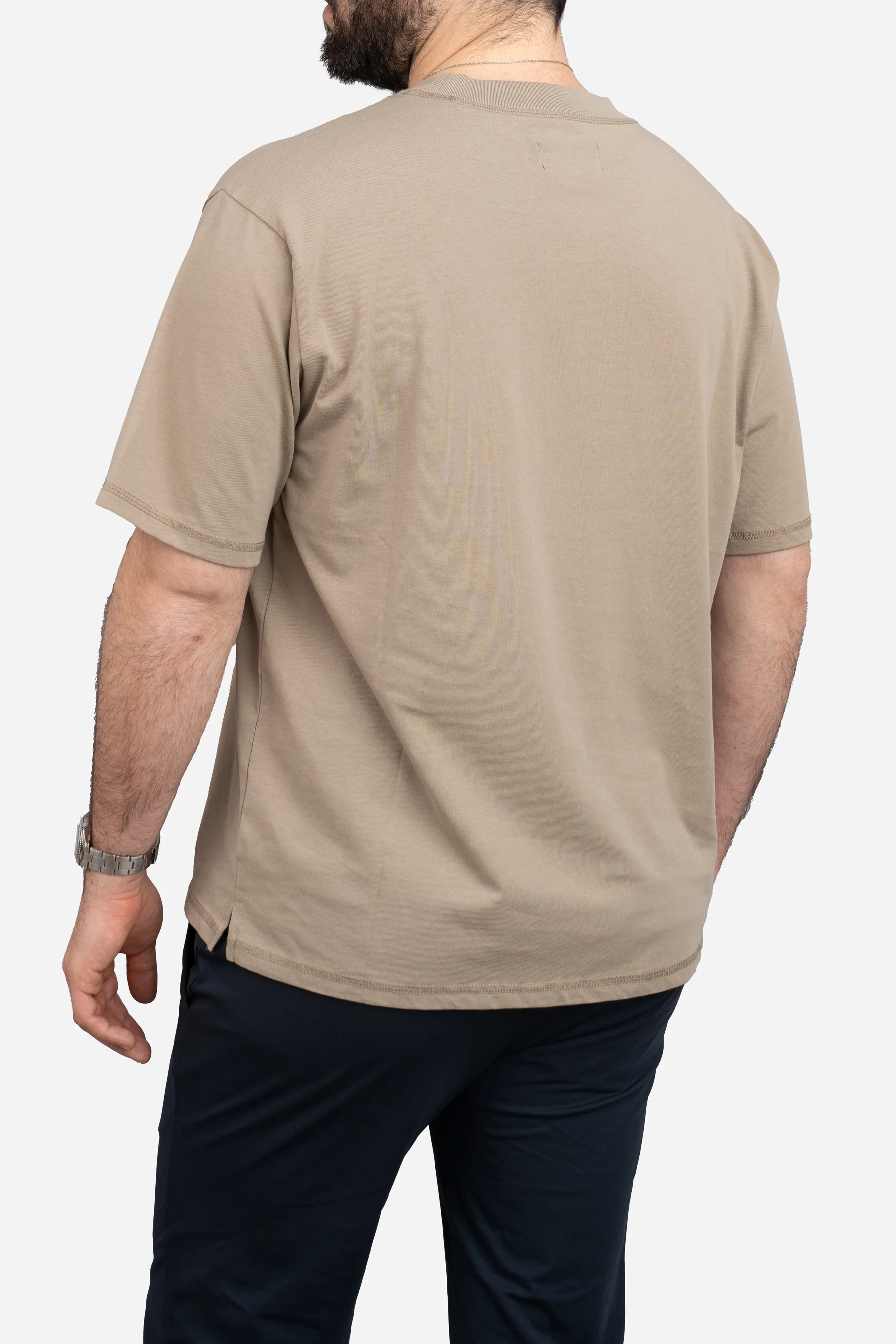 Core T-Shirt Loose Fit Taupe - Image 3