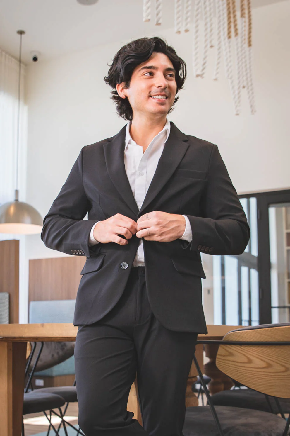 Super Stretch Suit Jacket Black - Image 10