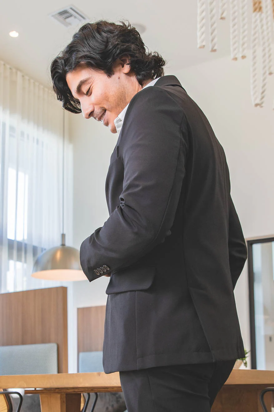 Super Stretch Suit Jacket Black - Image 9