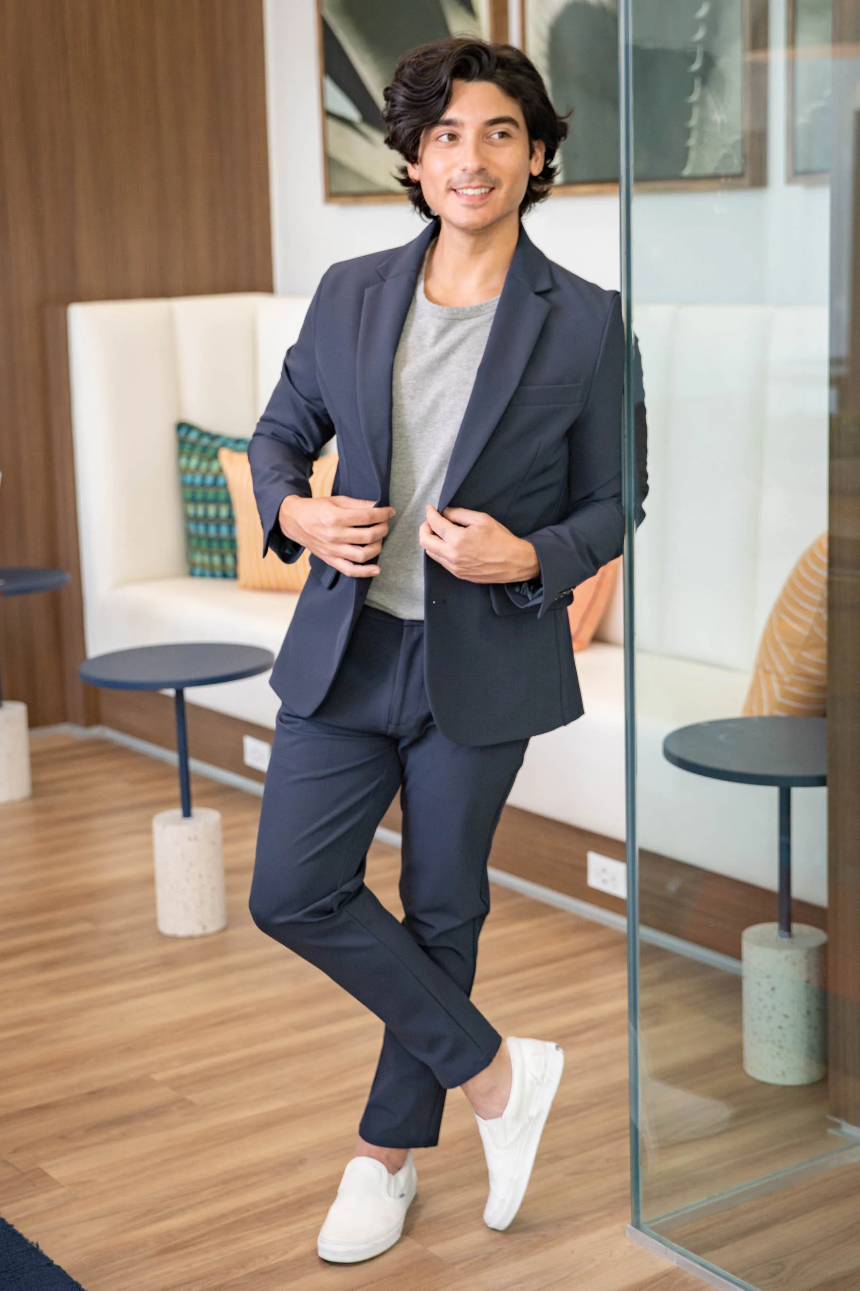 Super Stretch Suit Jacket Navy - Image 13