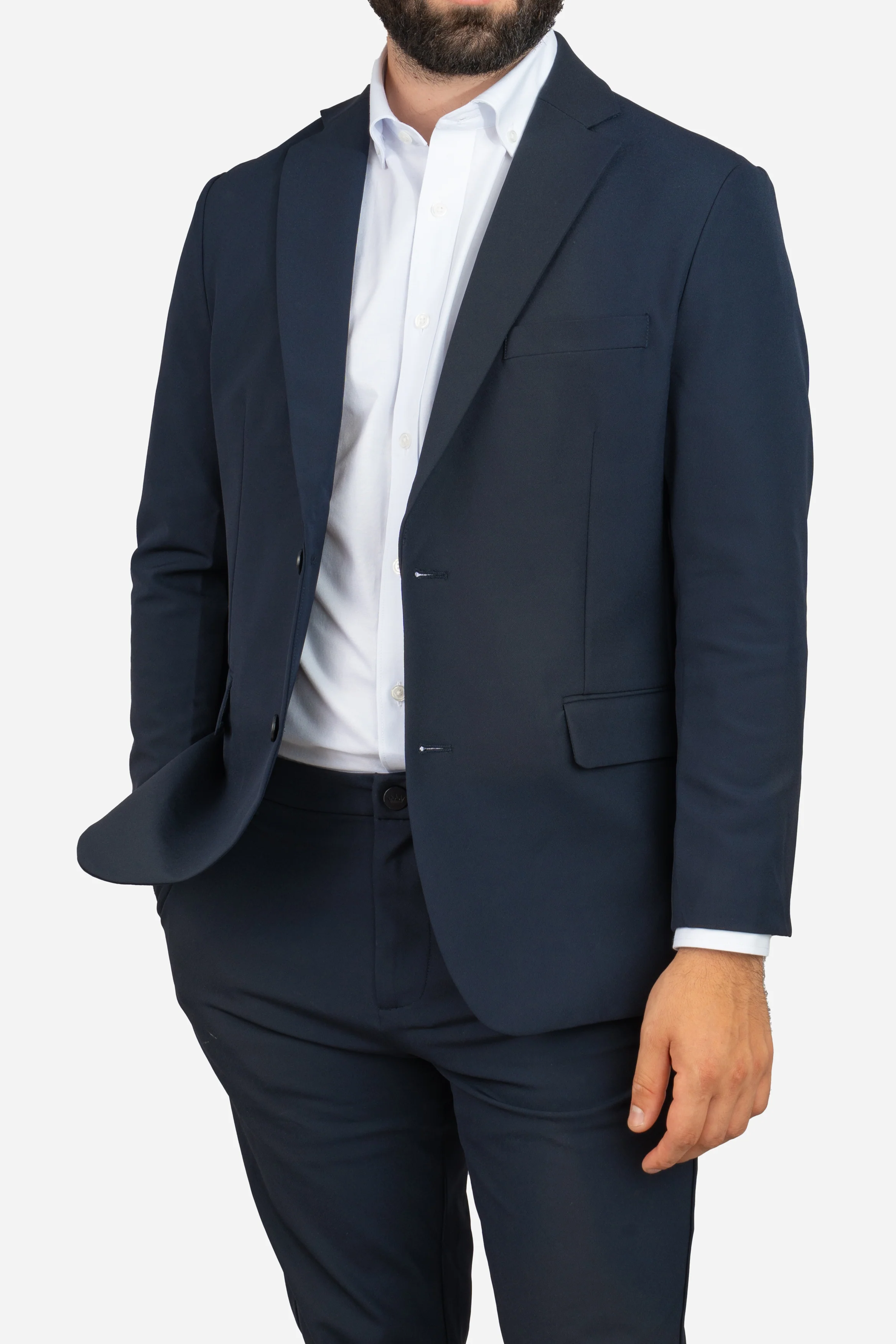 Super Stretch Suit Jacket Navy - Image 5
