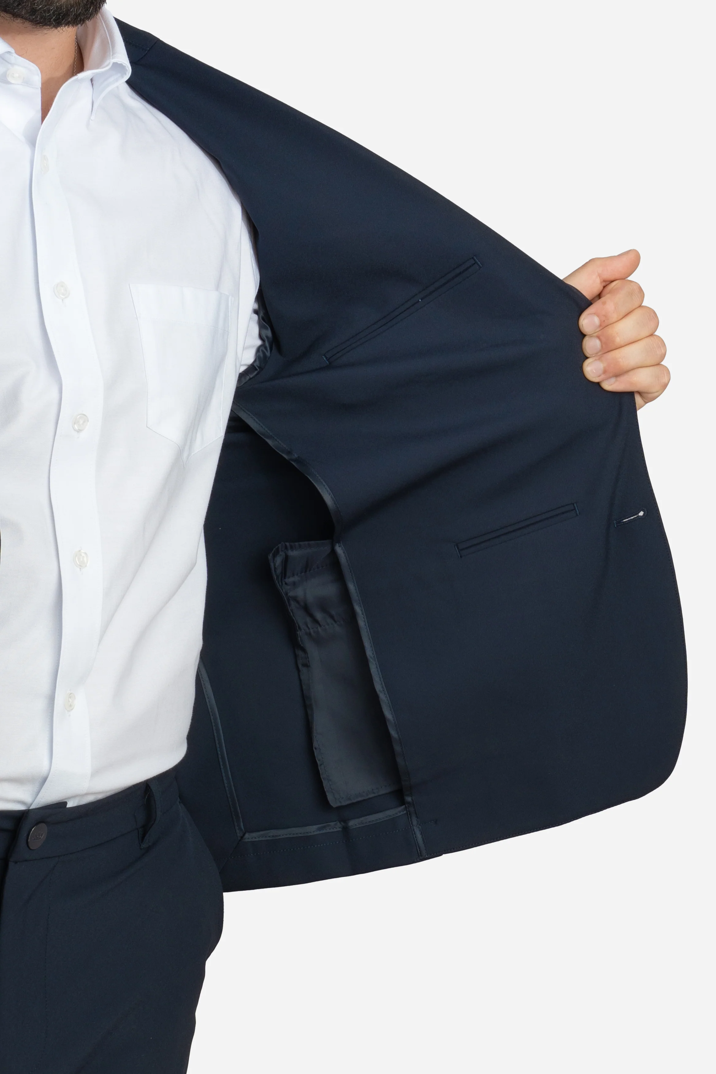 Super Stretch Suit Jacket Navy - Image 8