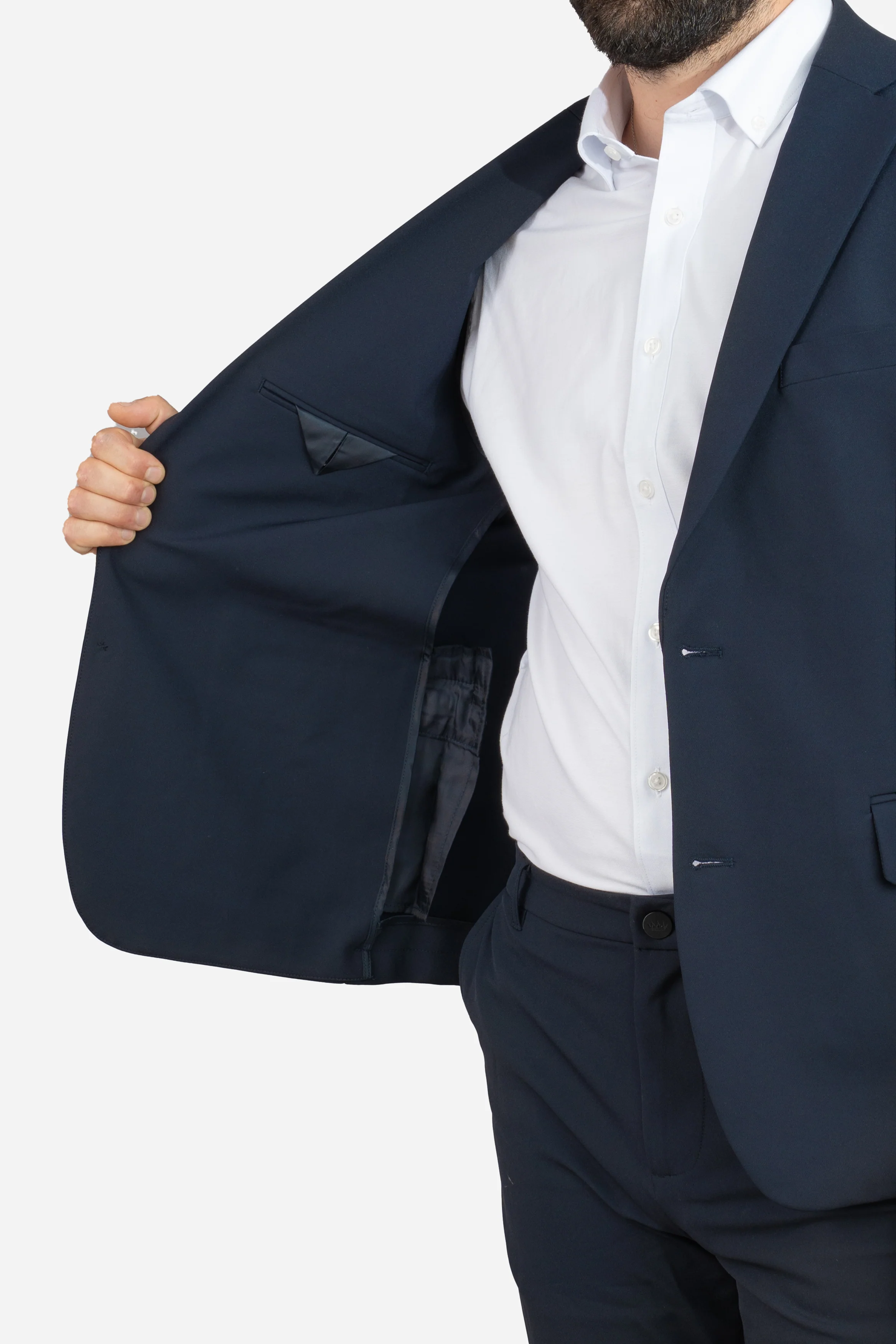 Super Stretch Suit Jacket Navy - Image 9