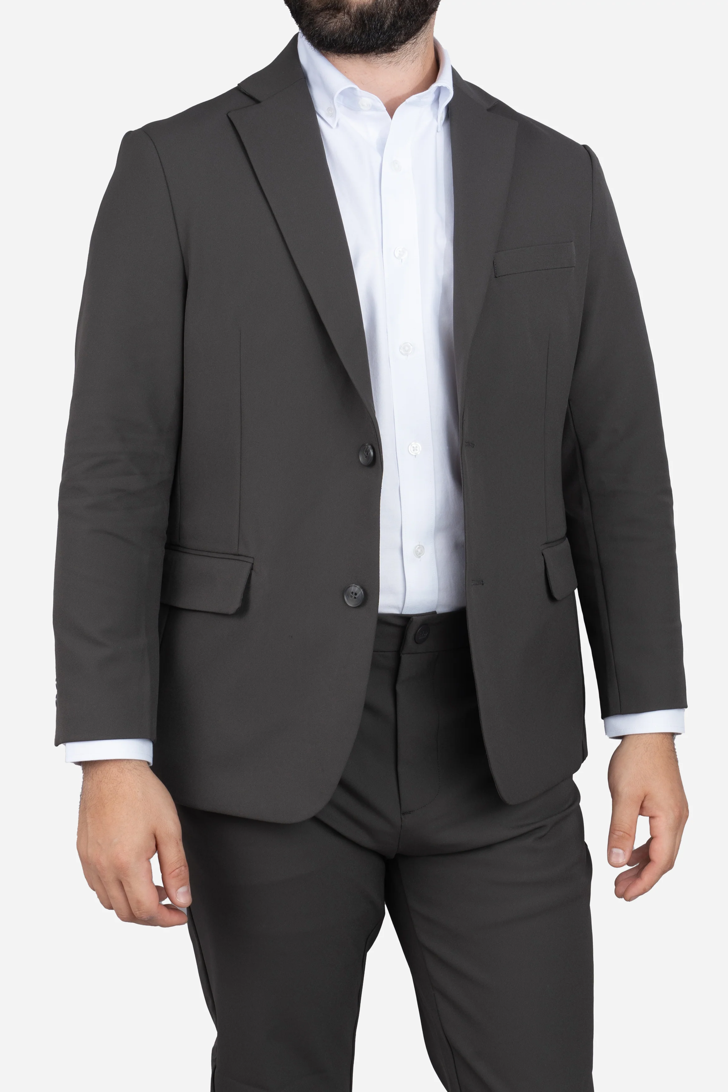 Super Stretch Suit Jacket Charcoal - Image 3
