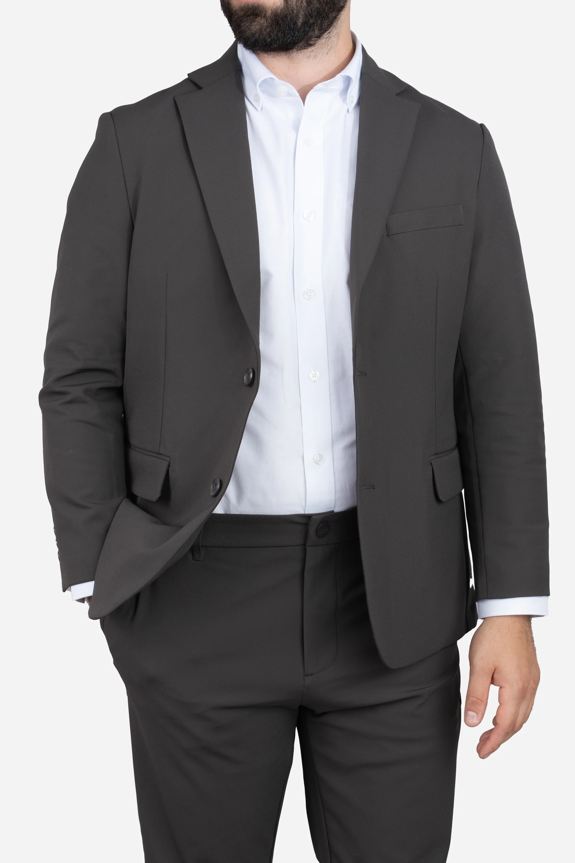 Super Stretch Suit Jacket Charcoal - Image 5