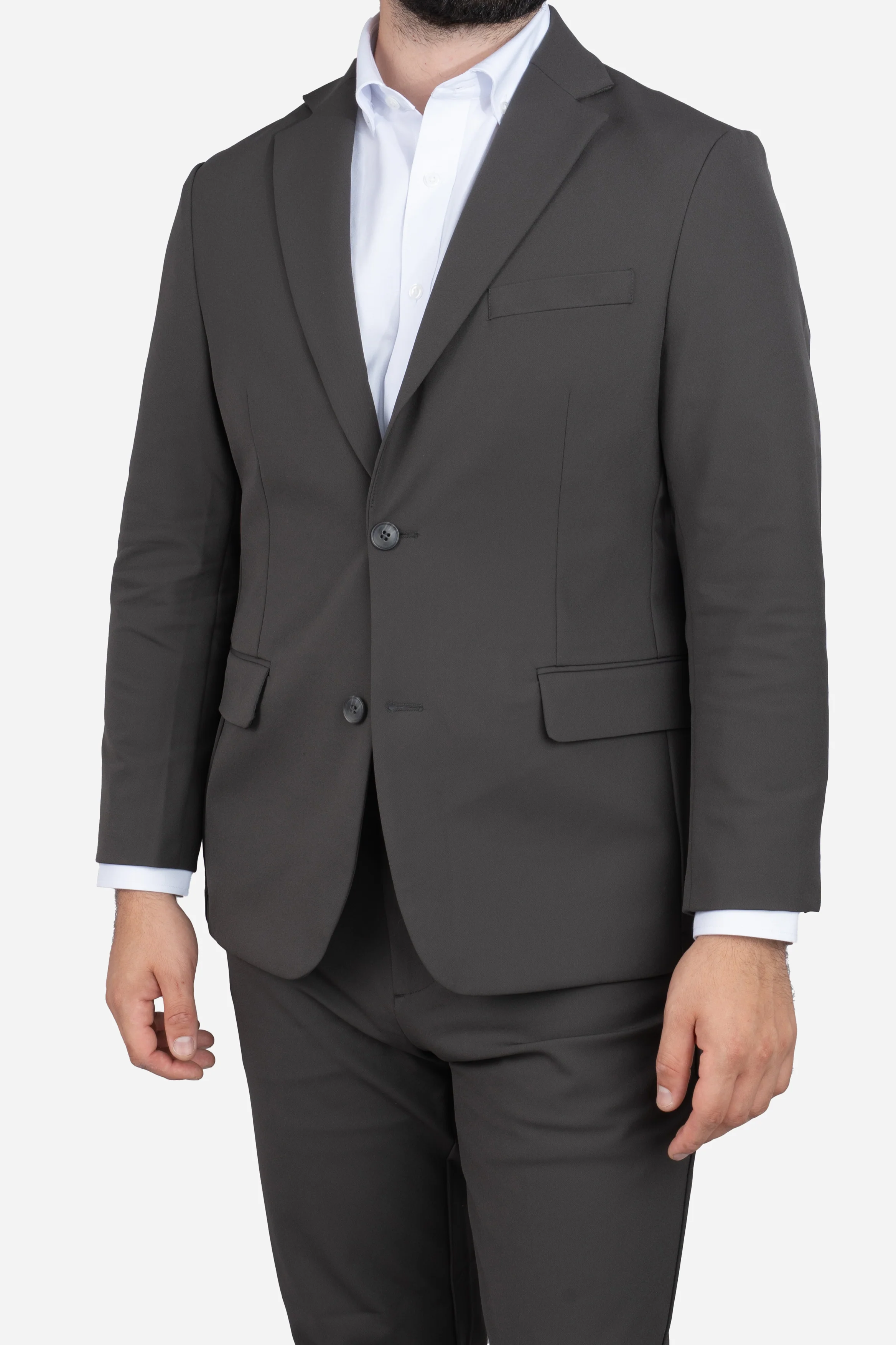 Super Stretch Suit Jacket Charcoal - Image 6