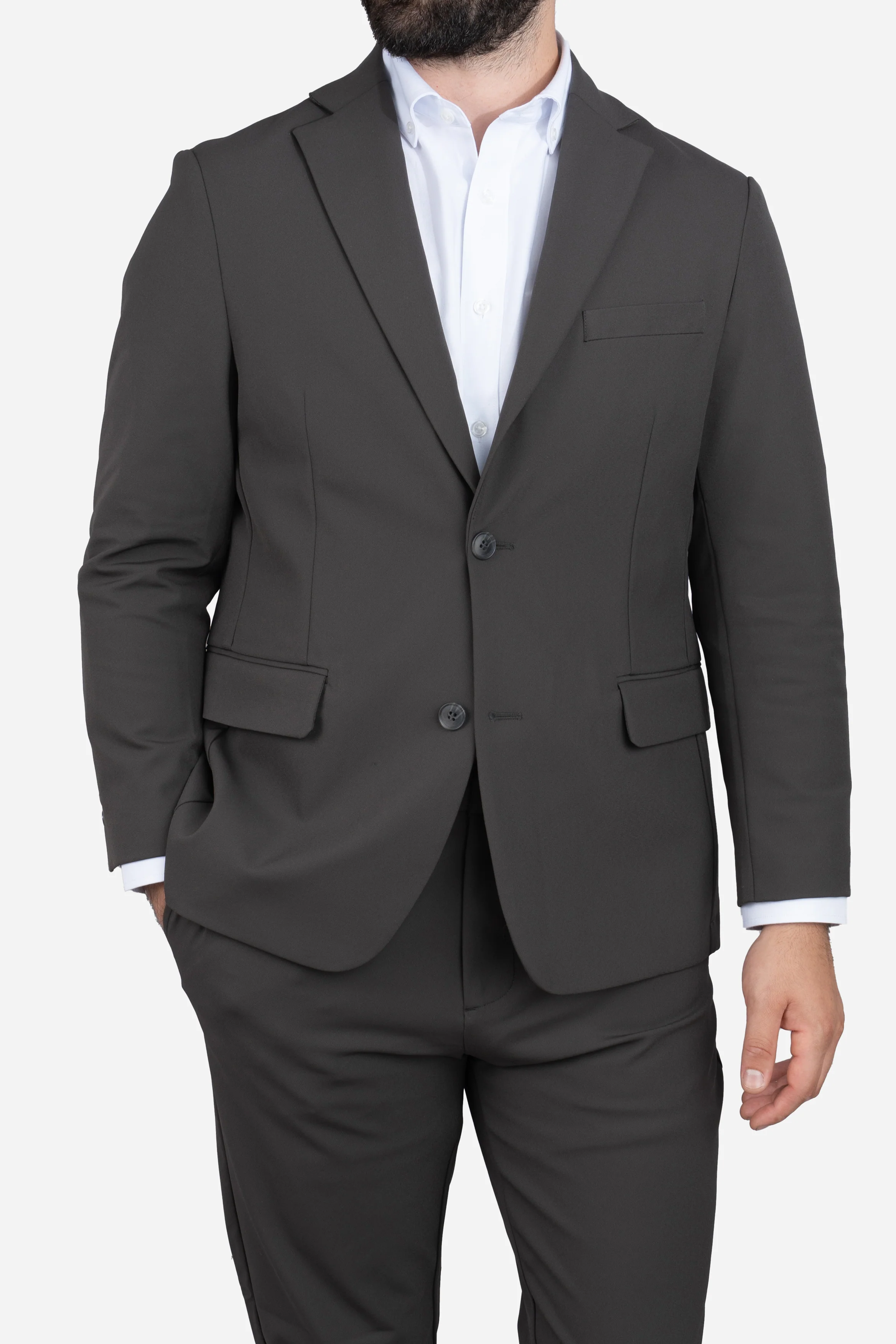 Super Stretch Suit Jacket Charcoal - Image 7