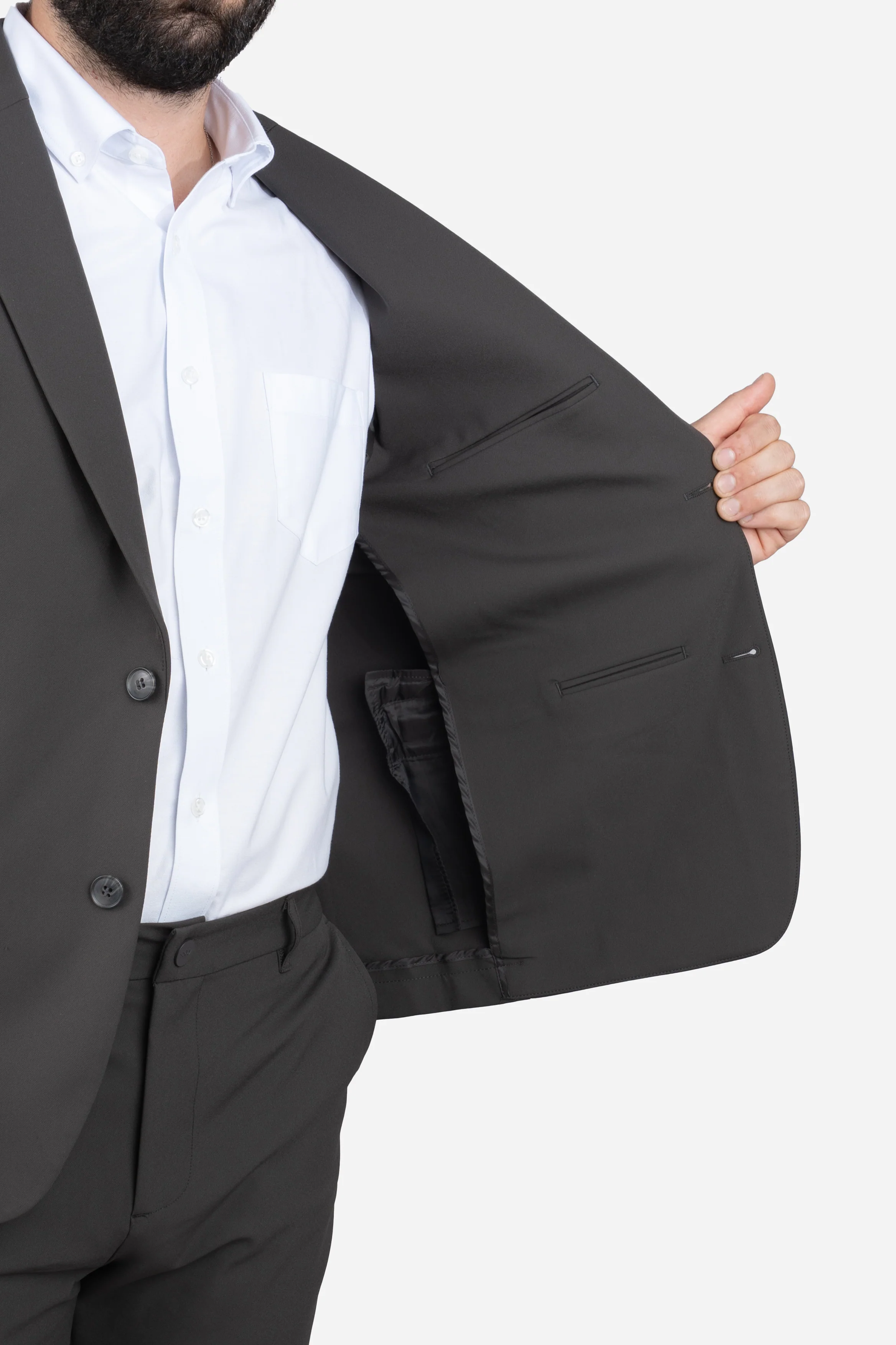 Super Stretch Suit Jacket Charcoal - Image 8