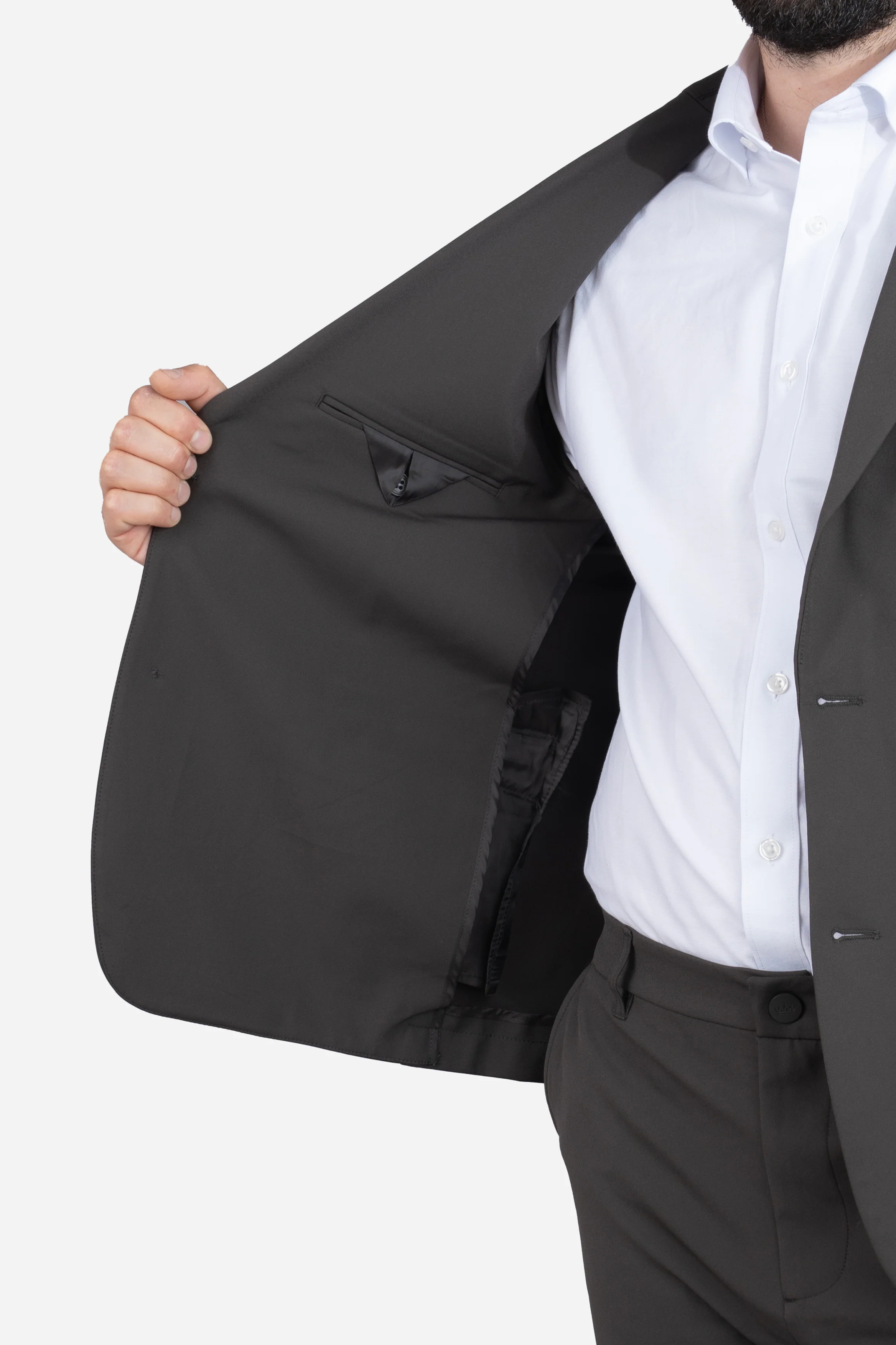 Super Stretch Suit Jacket Charcoal - Image 9