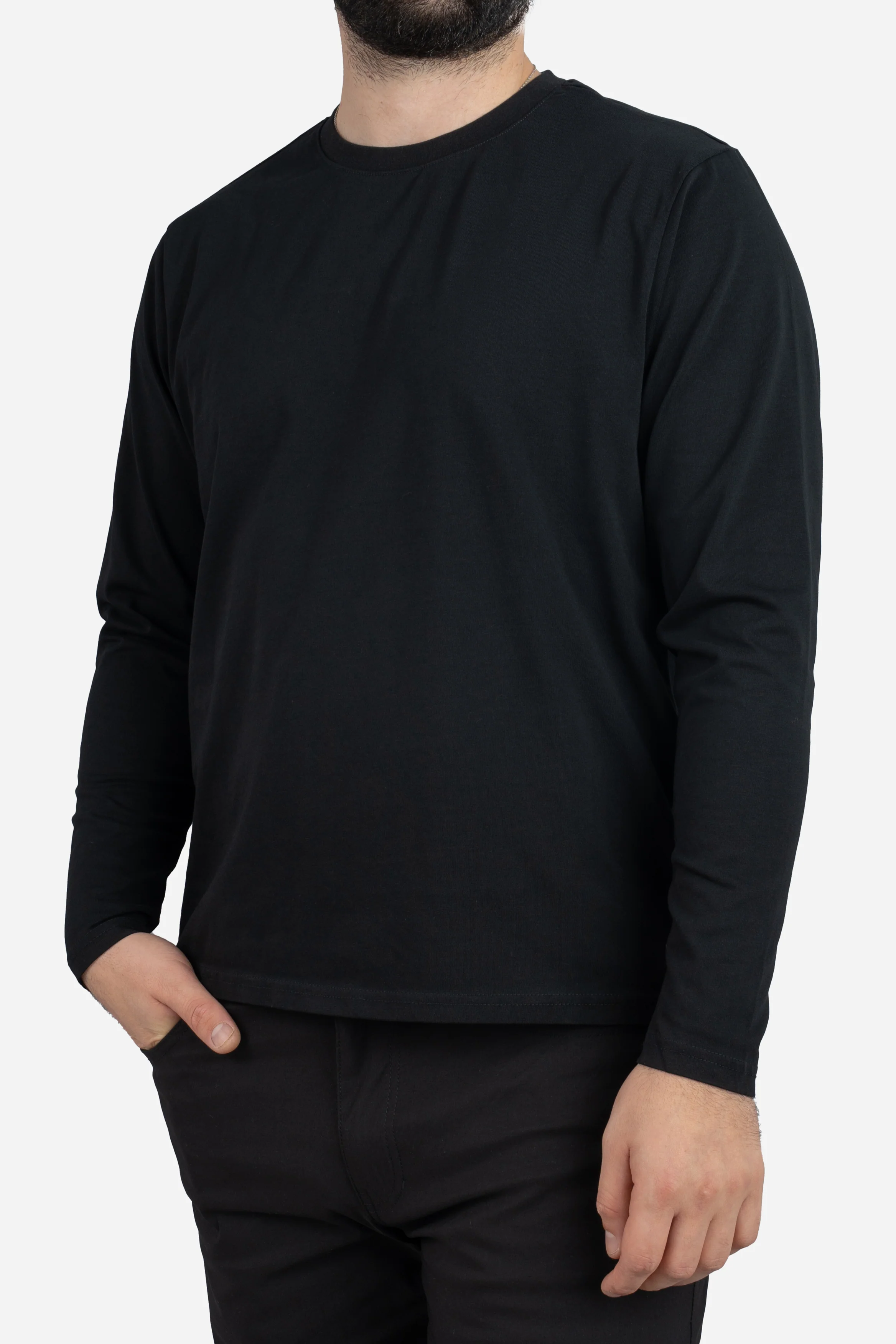 Long Sleeve Core T-Shirt Black - Image 4