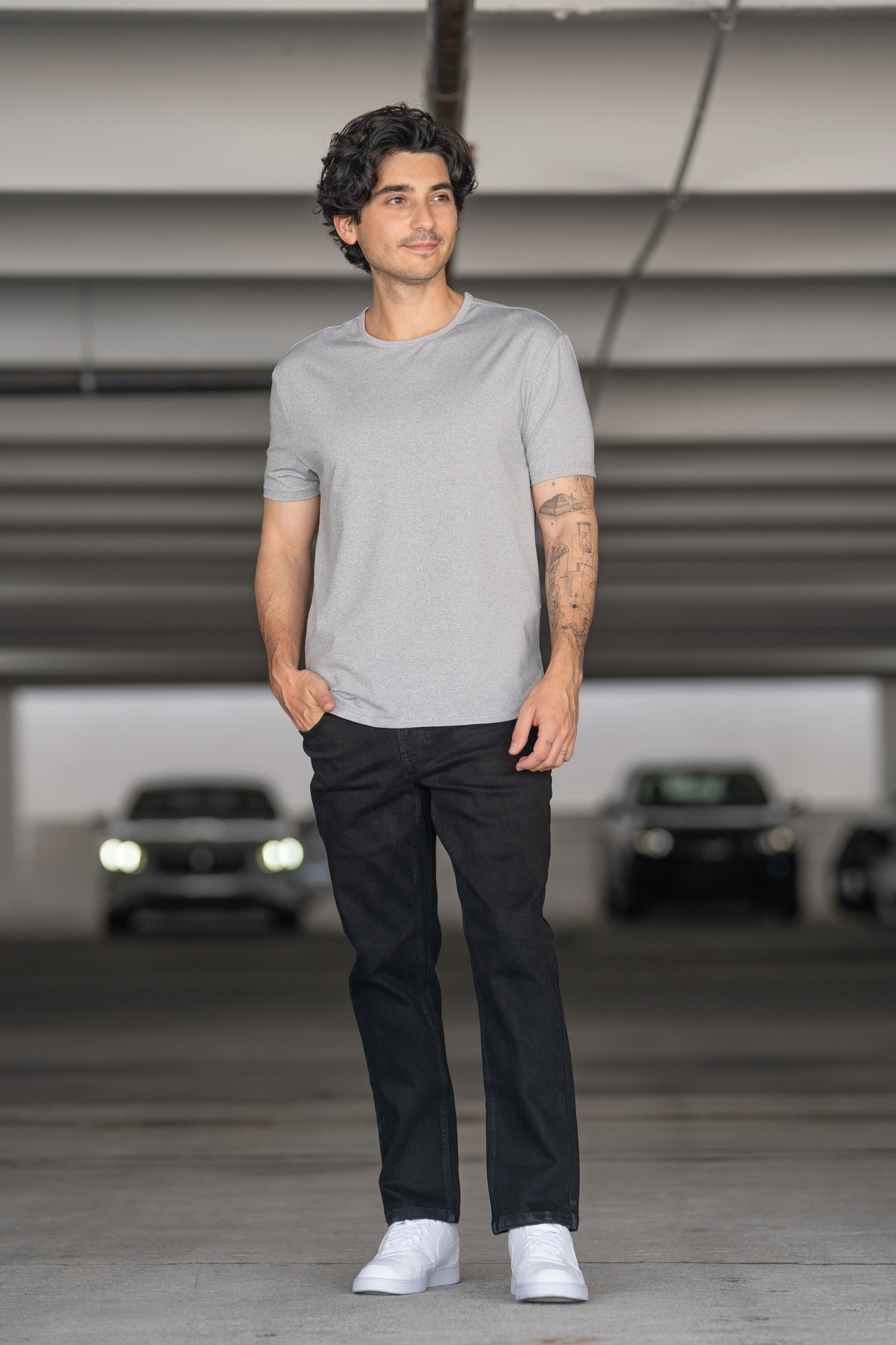 Straight Fit Stretch Jeans Black - Image 11