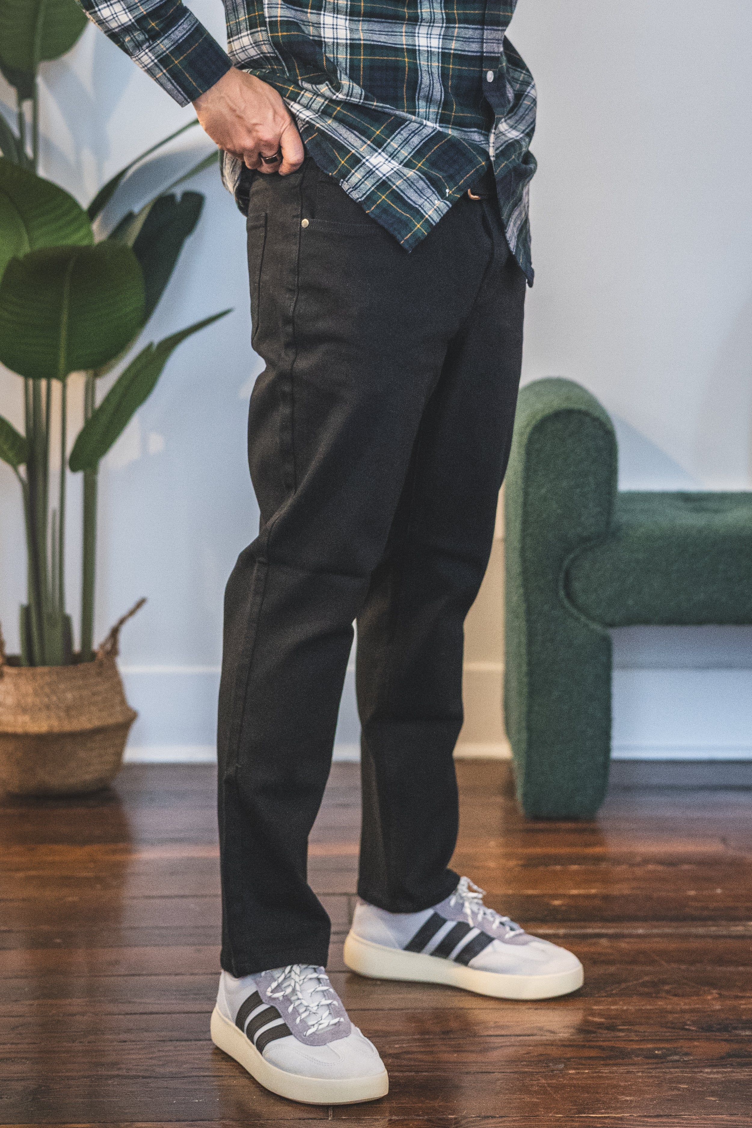 Straight Fit Stretch Jeans Black - Image 14