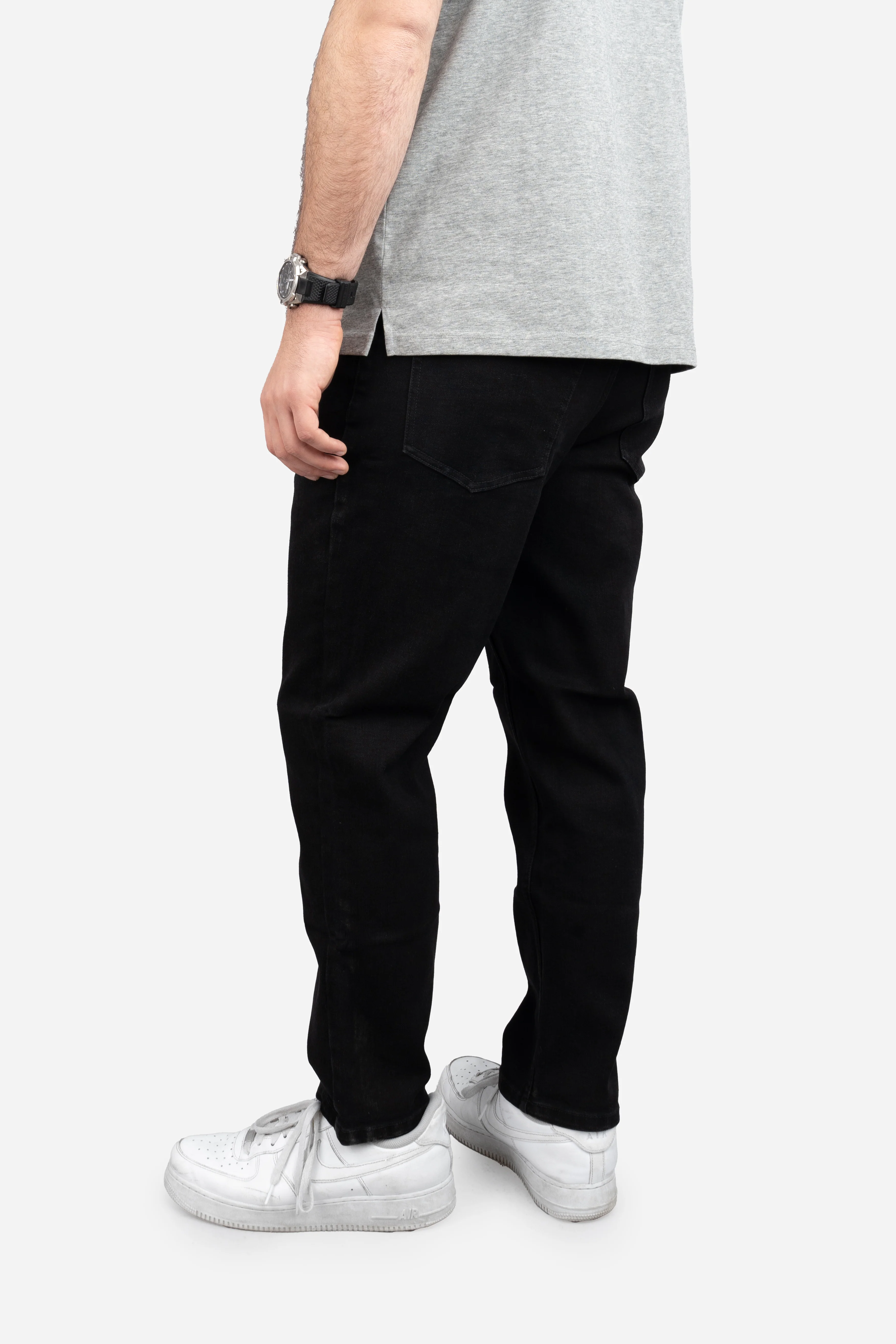 Straight Fit Stretch Jeans Black - Image 20