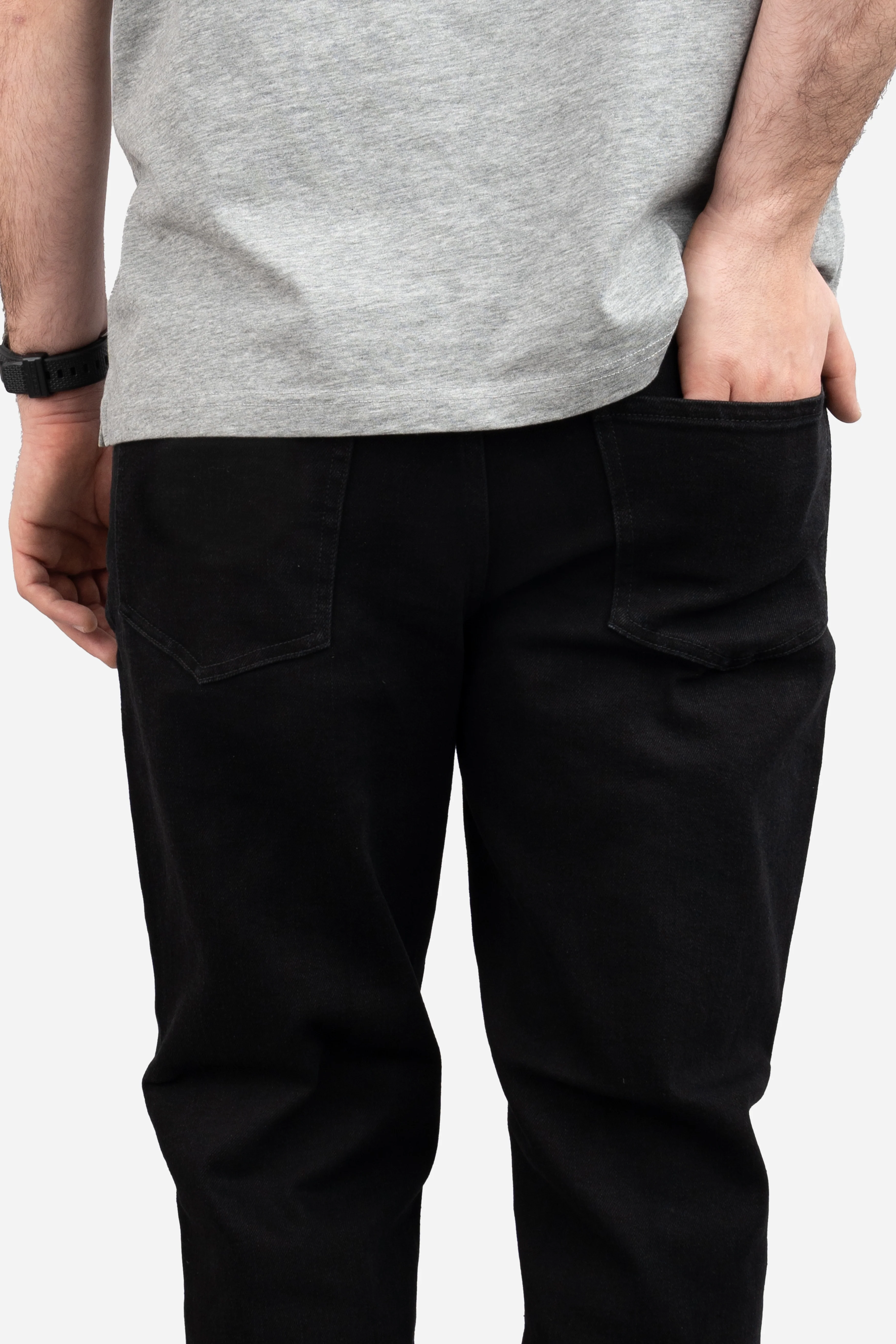 Straight Fit Stretch Jeans Black - Image 22