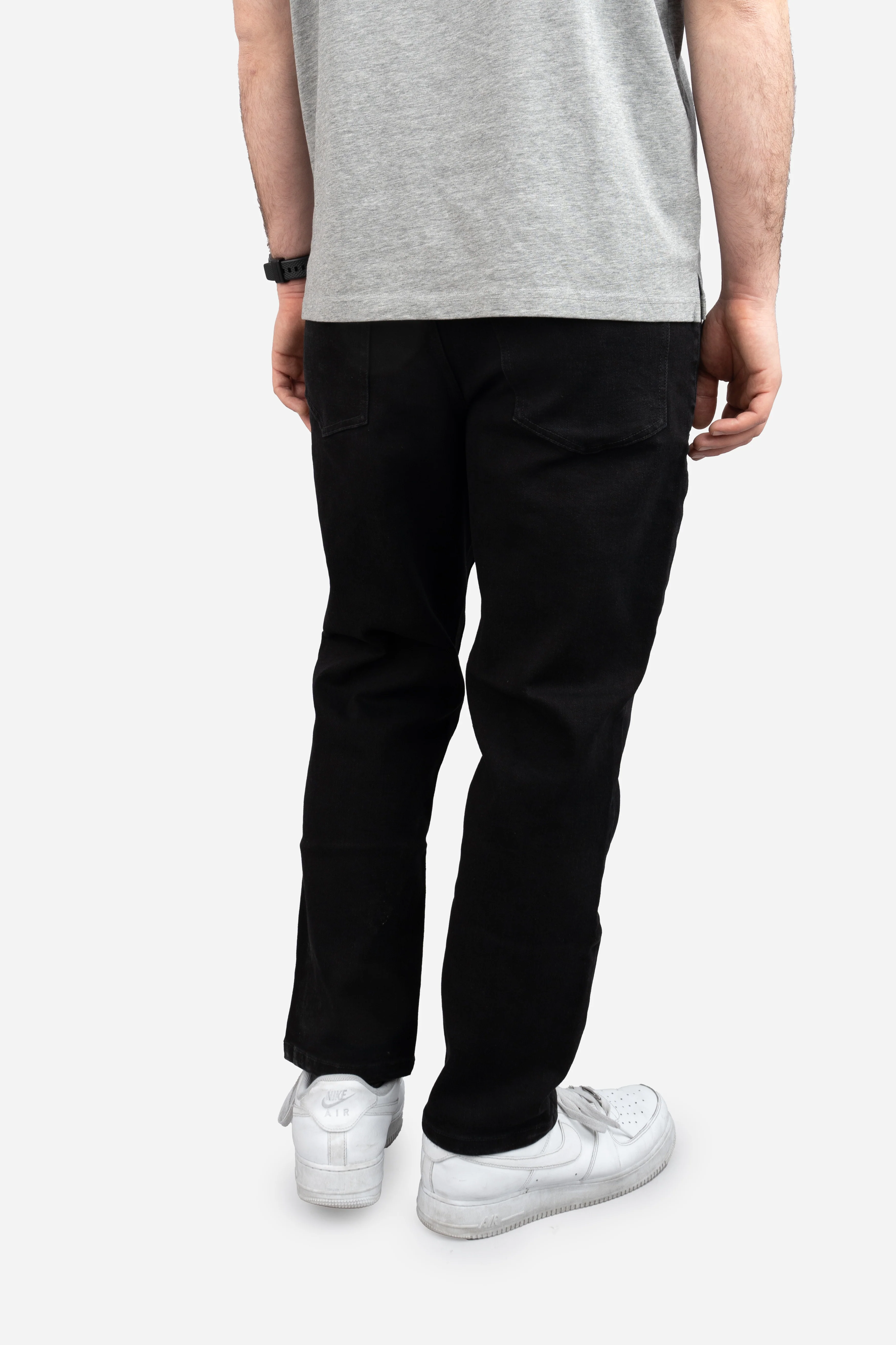 Straight Fit Stretch Jeans Black - Image 24