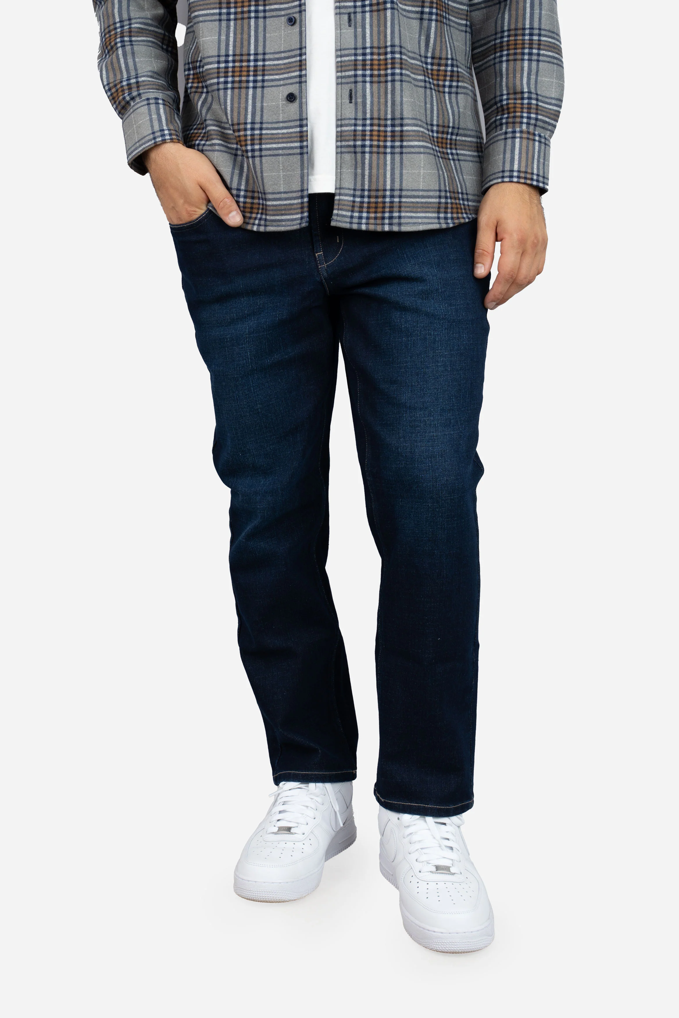 Straight Fit Stretch Jeans Dark Wash - Image 10