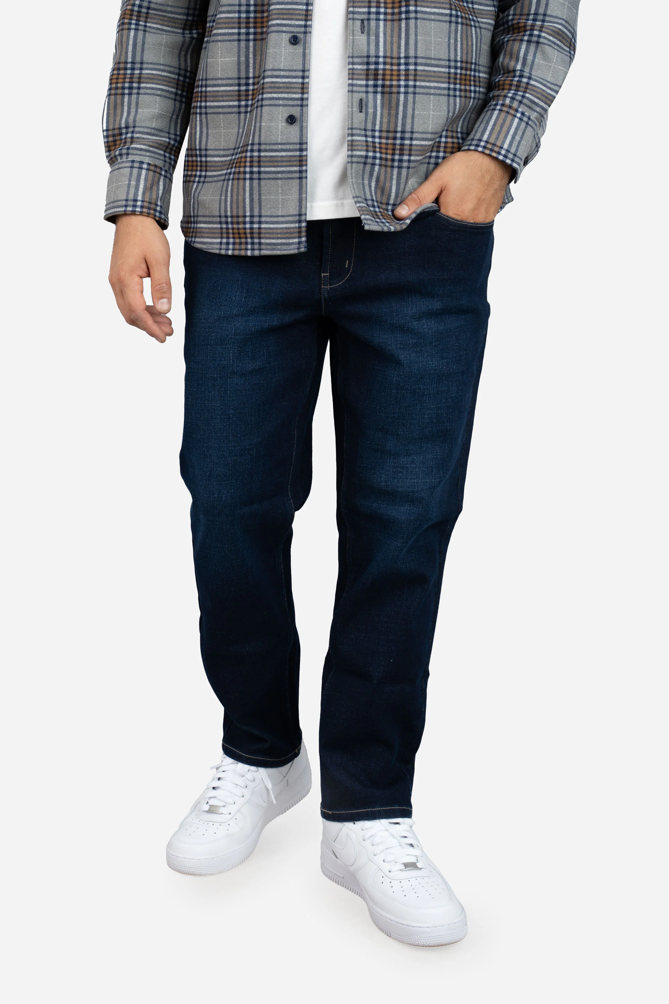 Straight Fit Stretch Jeans Dark Wash - Image 12