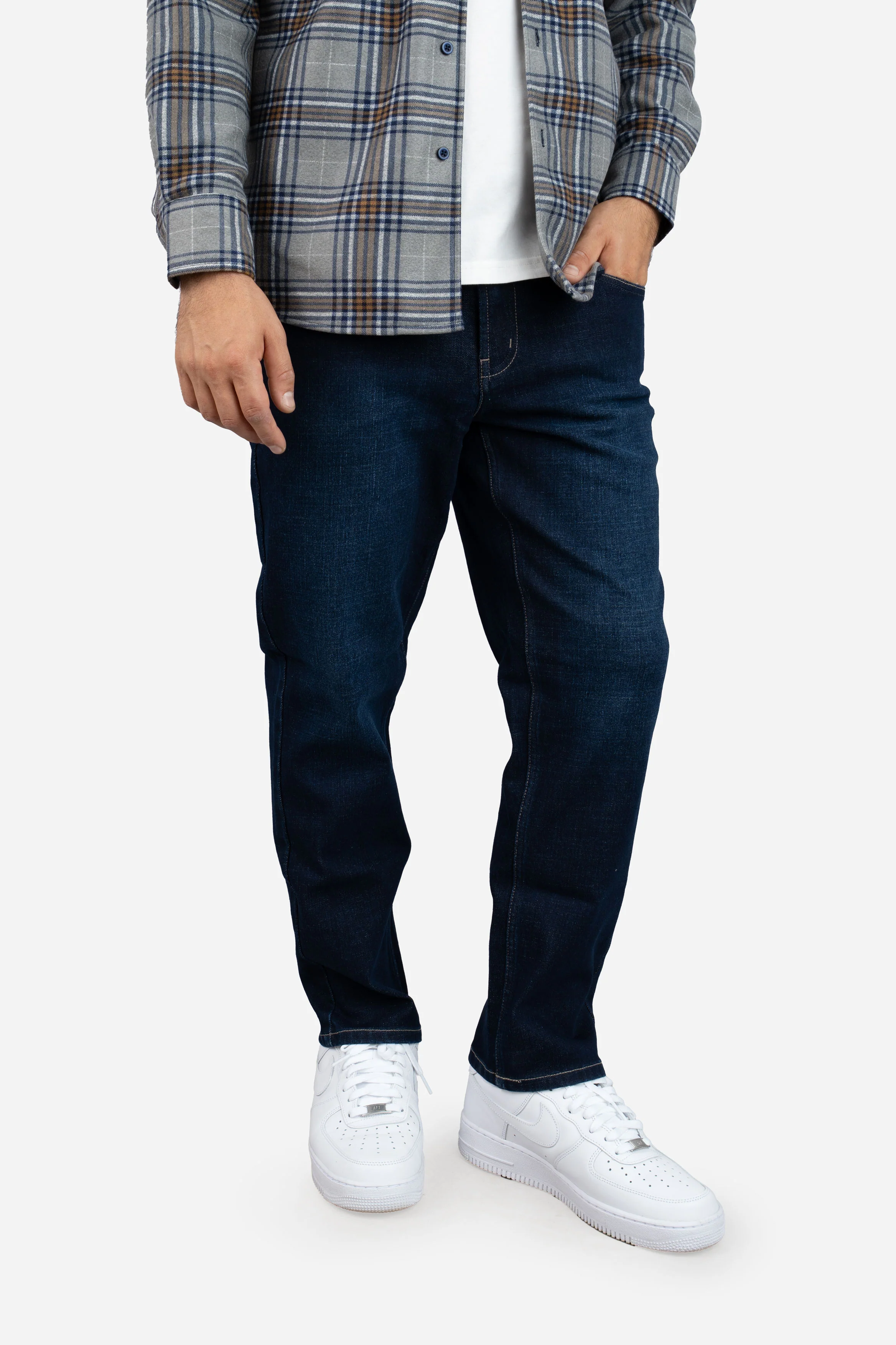 Straight Fit Stretch Jeans Dark Wash - Image 13