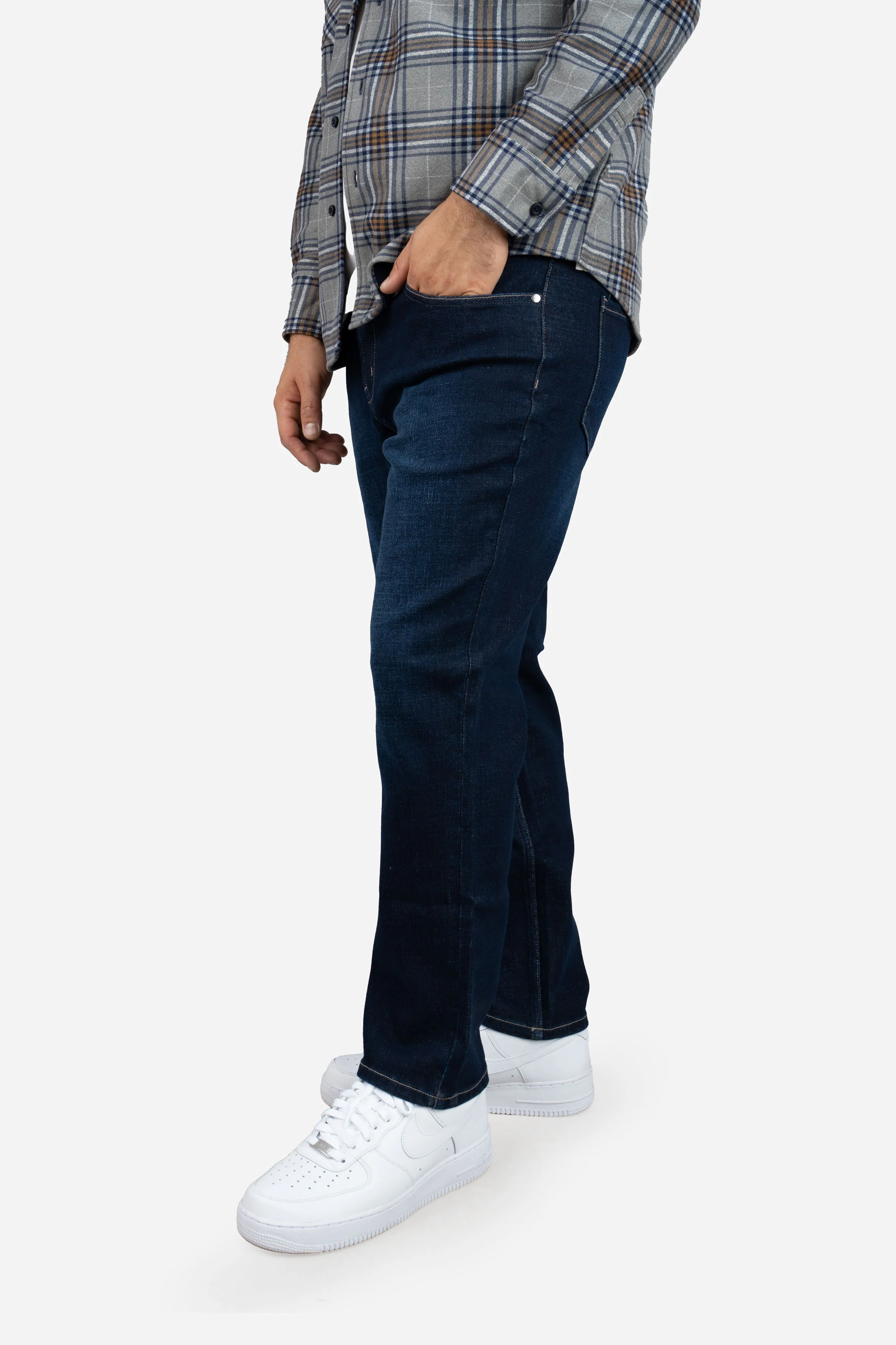 Straight Fit Stretch Jeans Dark Wash - Image 14