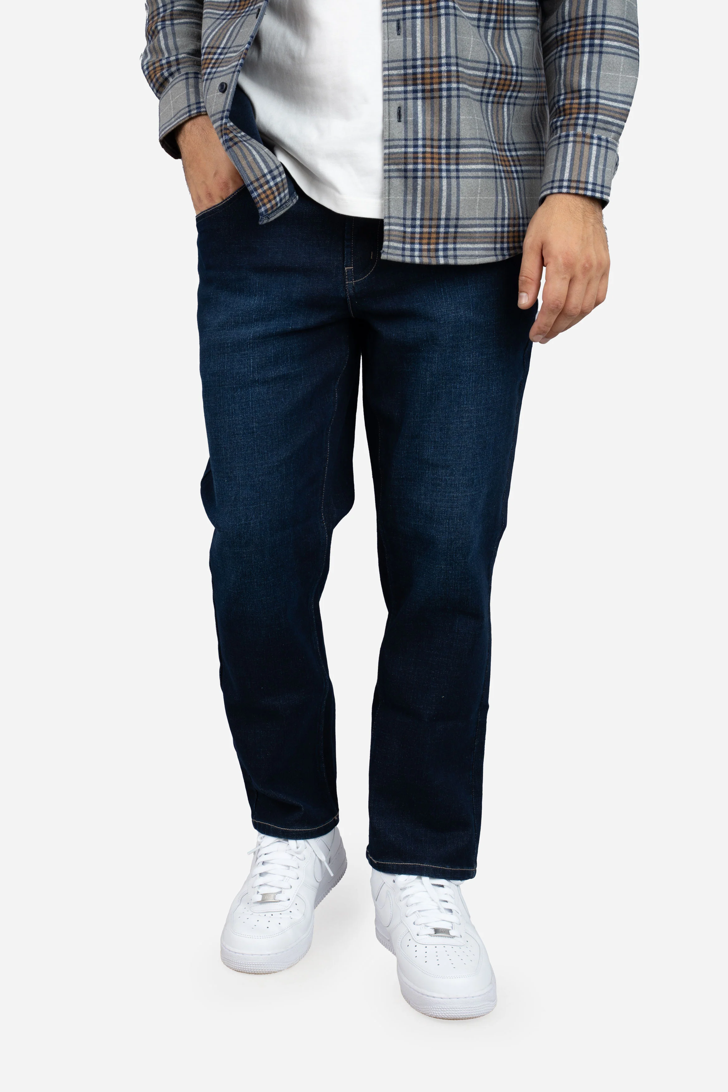 Straight Fit Stretch Jeans Dark Wash - Image 15