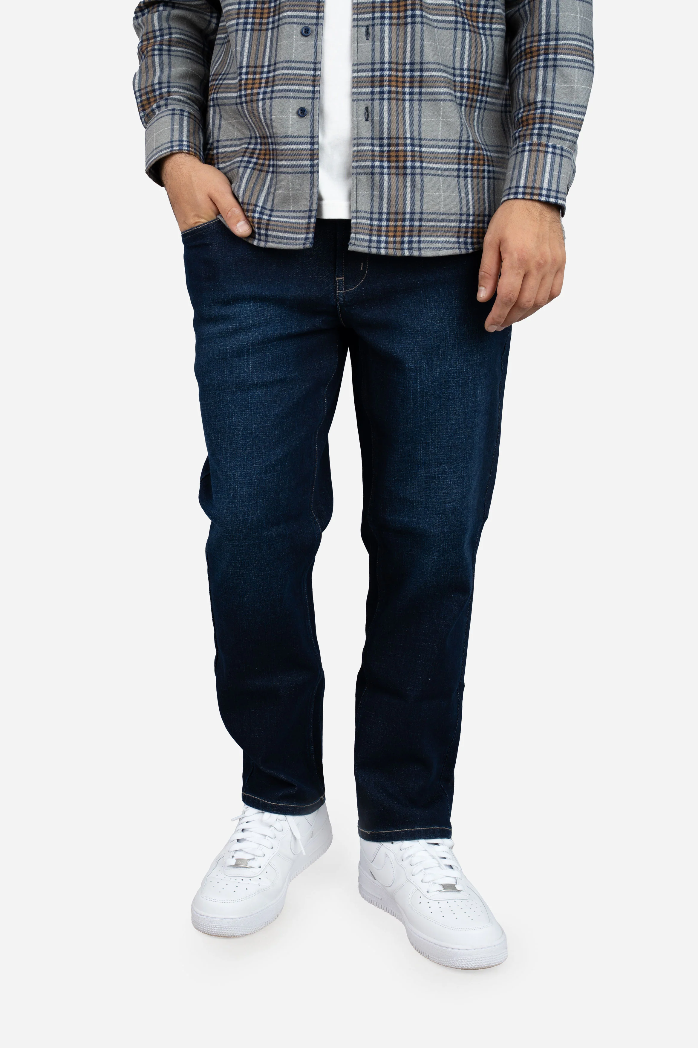 Straight Fit Stretch Jeans Dark Wash - Image 8