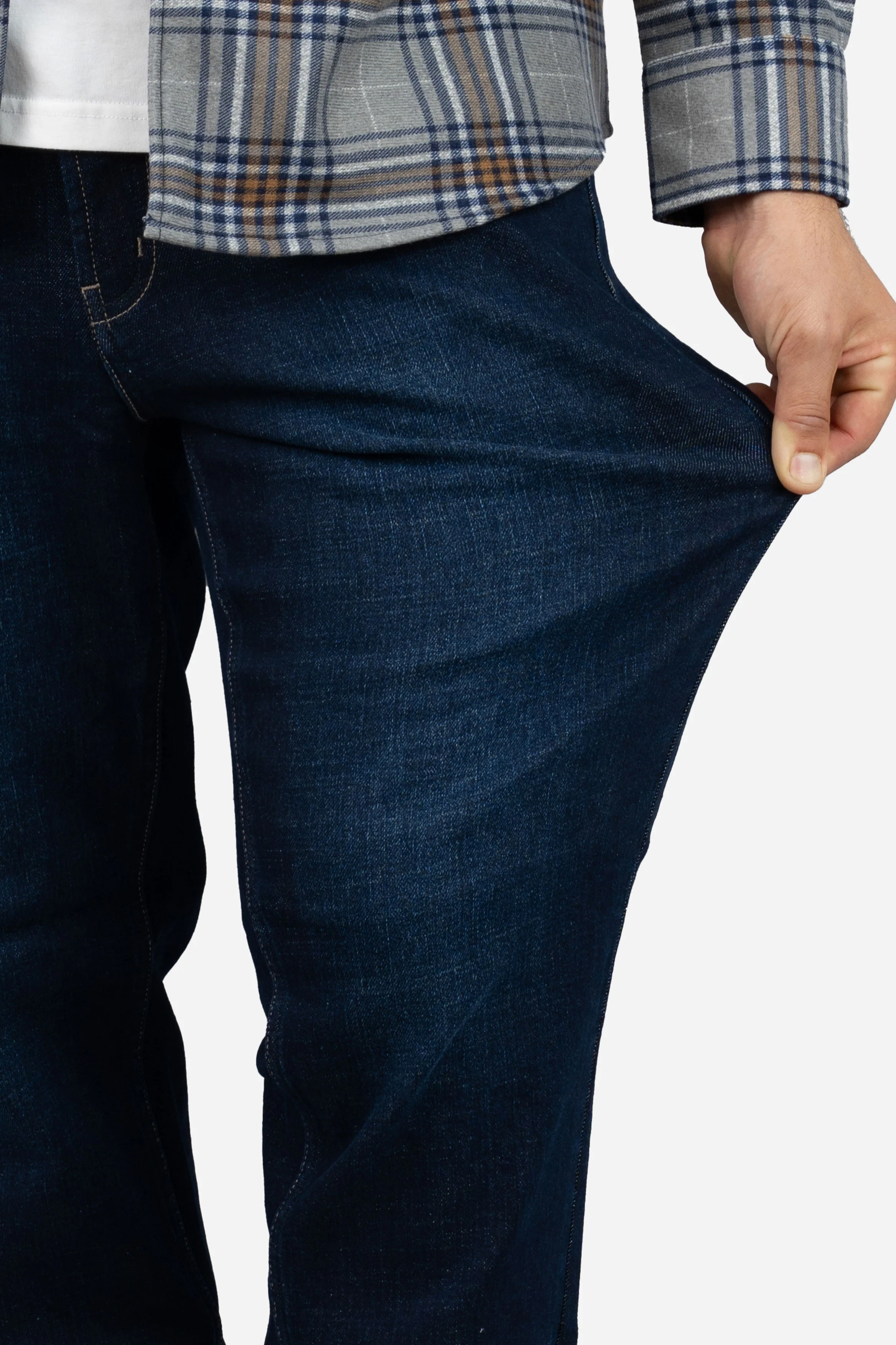 Straight Fit Stretch Jeans Dark Wash - Image 9