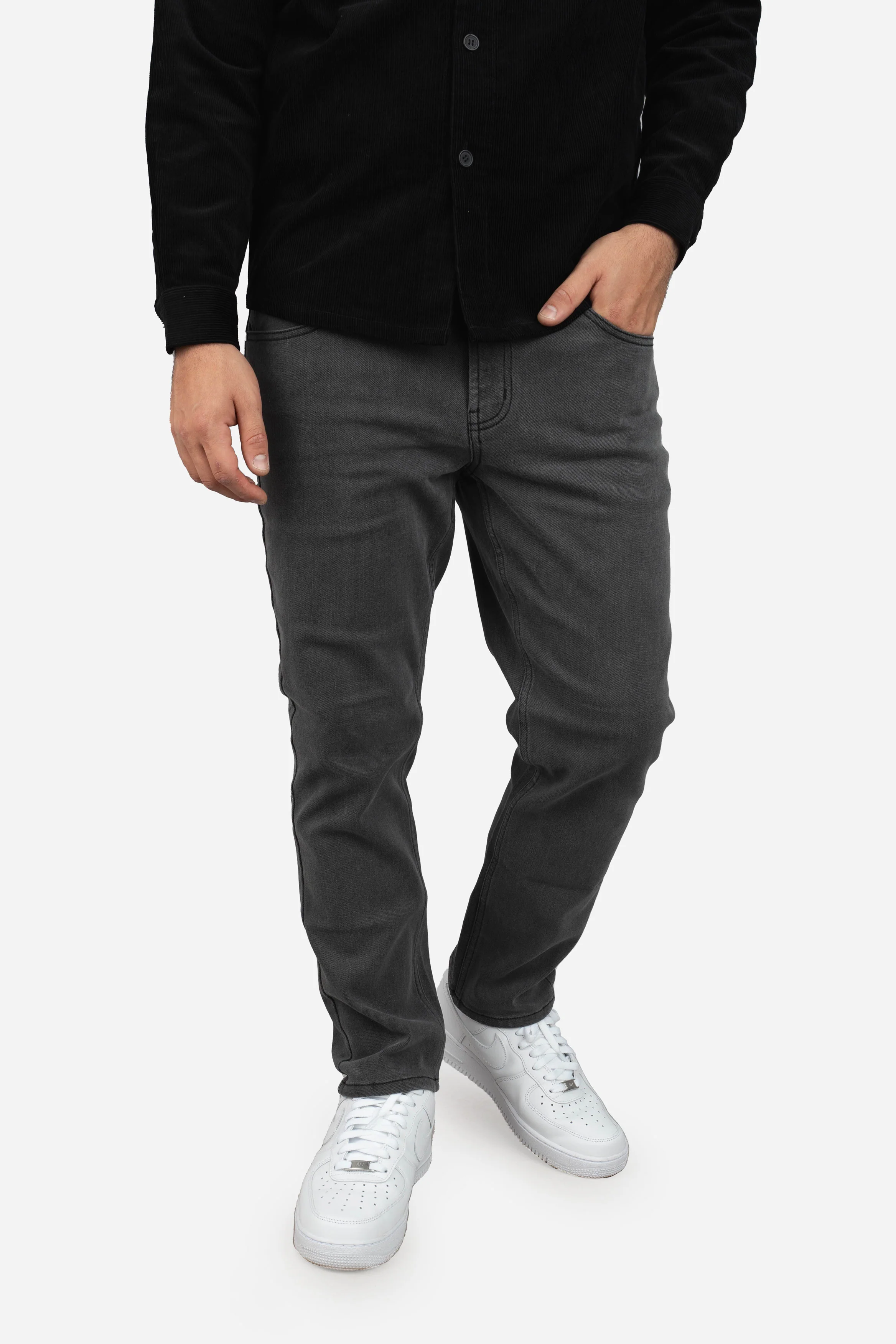 Straight Fit Stretch Jeans Gray - Image 18