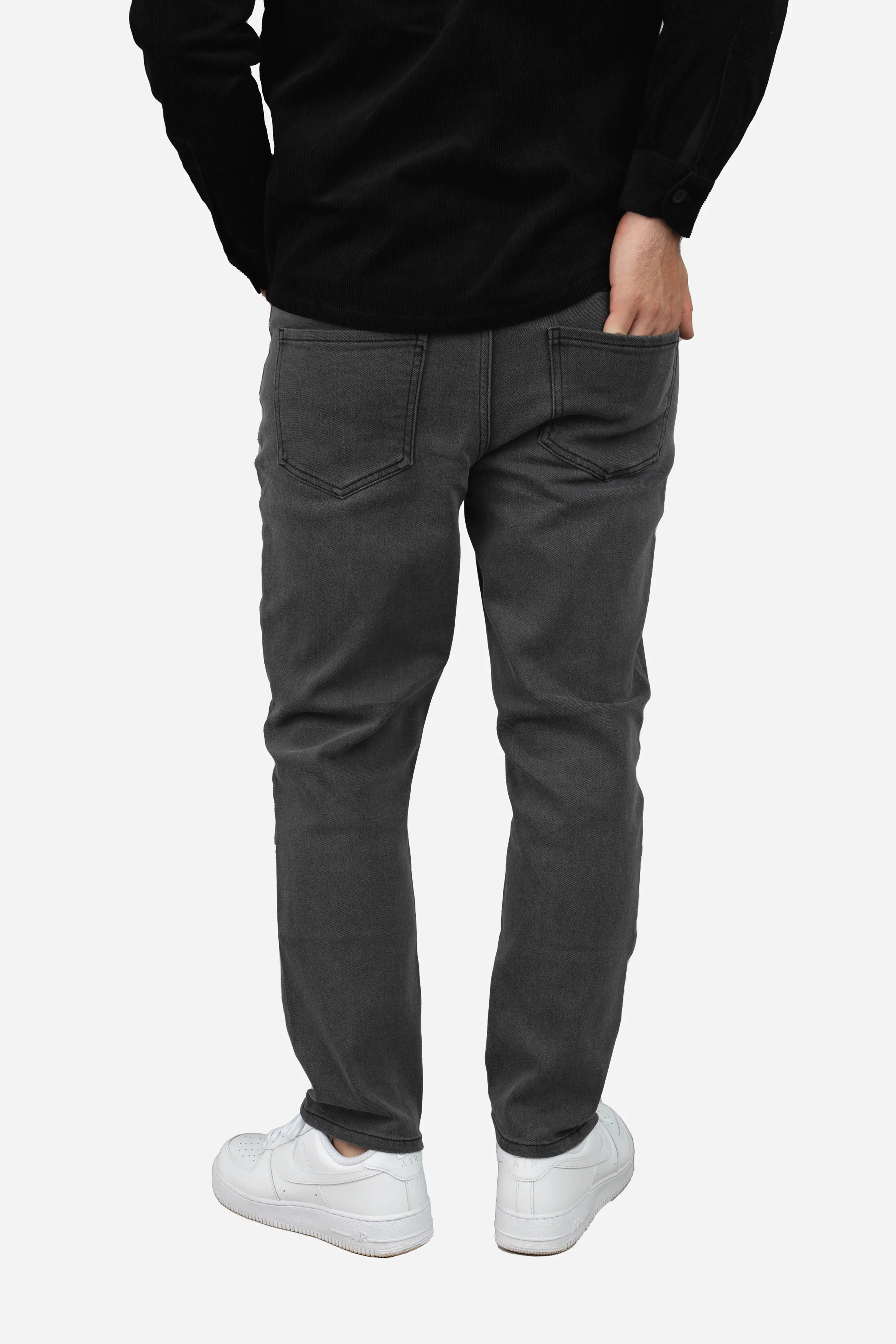 Straight Fit Stretch Jeans Gray - Image 21