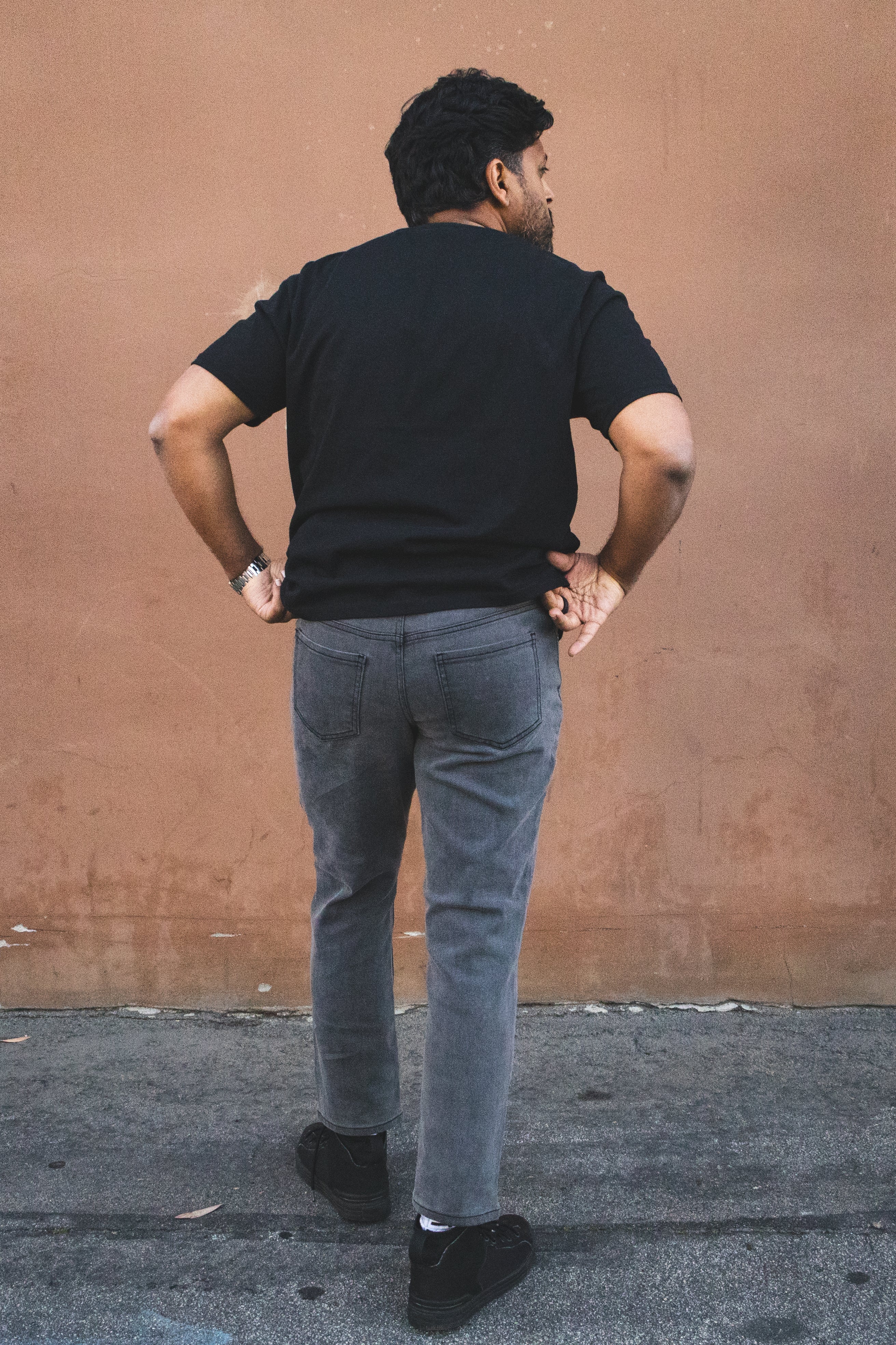 Straight Fit Stretch Jeans Gray - Image 5
