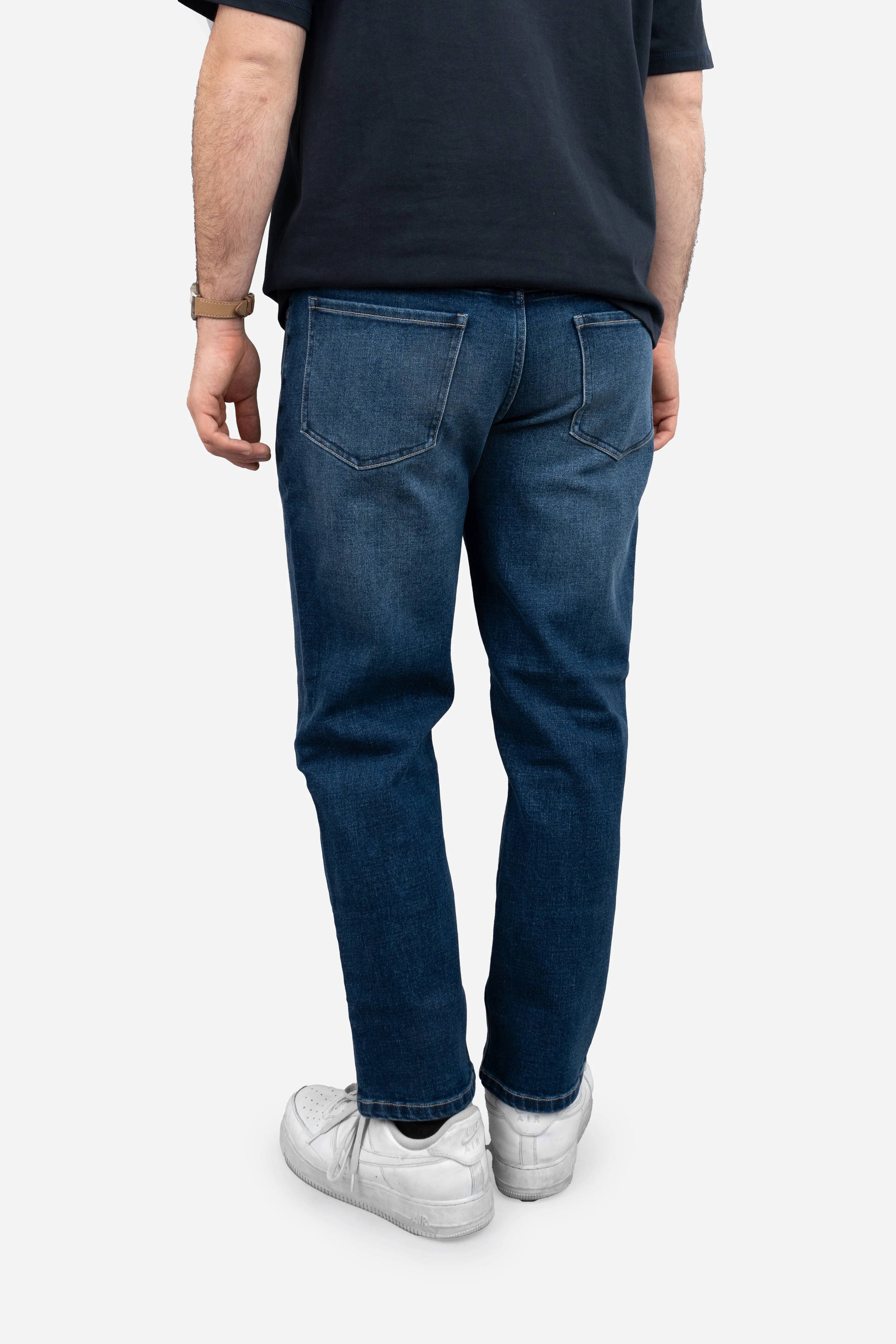 Straight Fit Stretch Jeans Medium Wash - Image 14