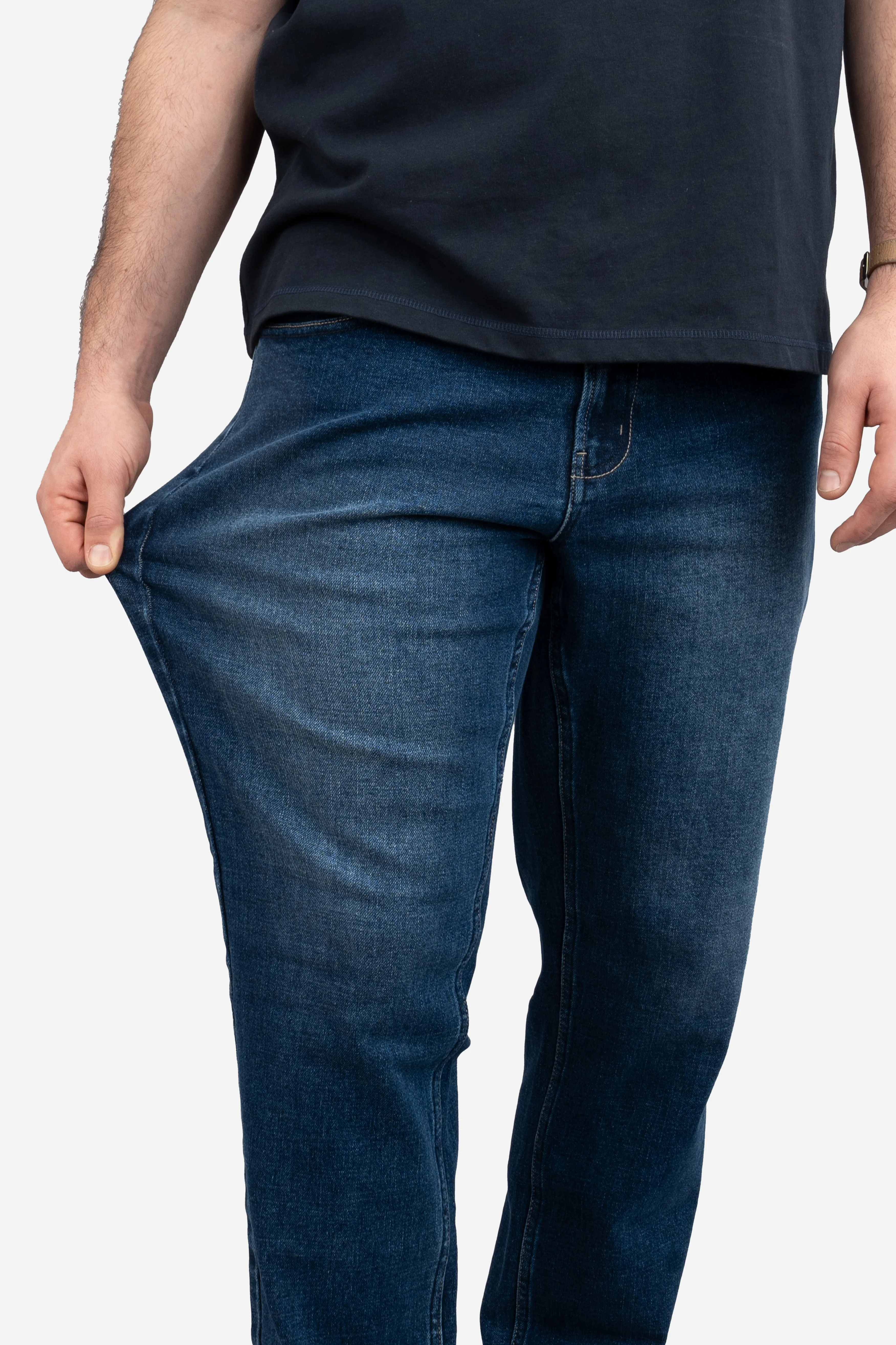 Straight Fit Stretch Jeans Medium Wash - Image 16