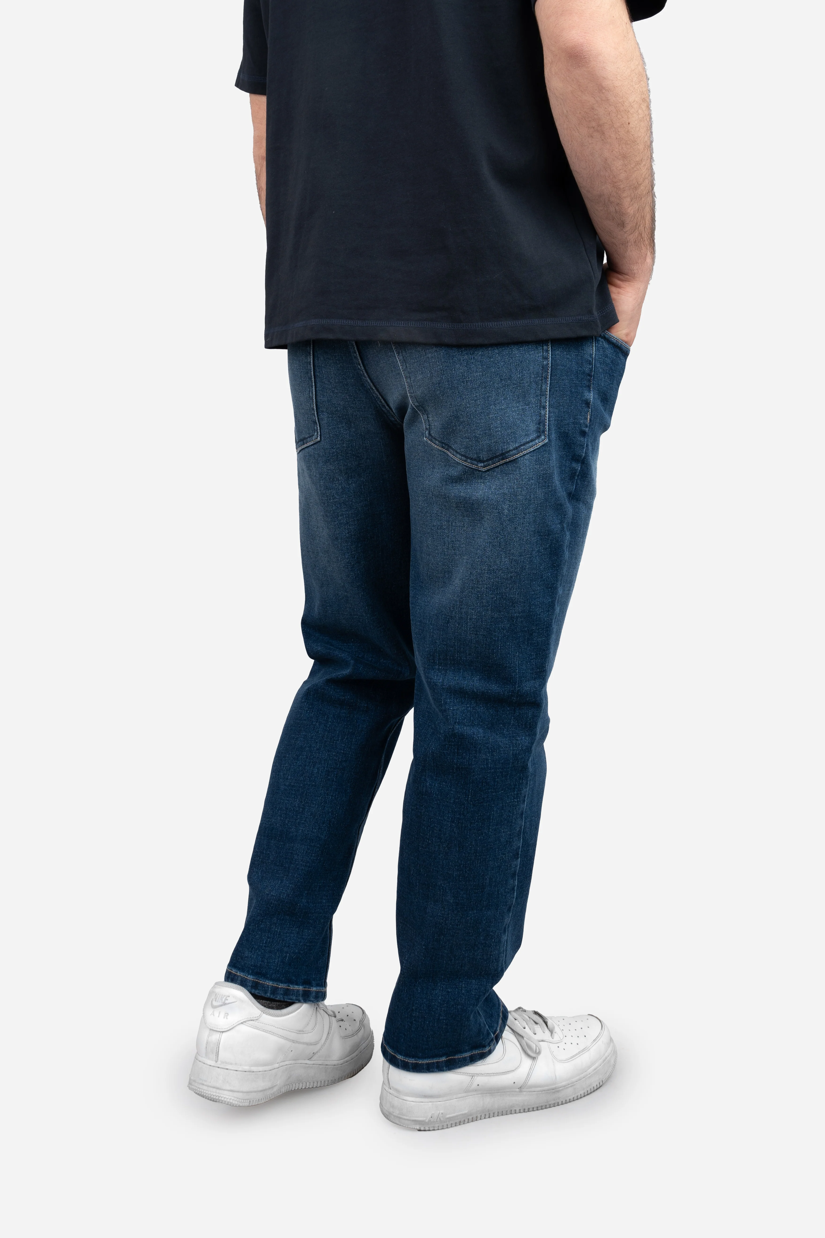 Straight Fit Stretch Jeans Medium Wash - Image 17