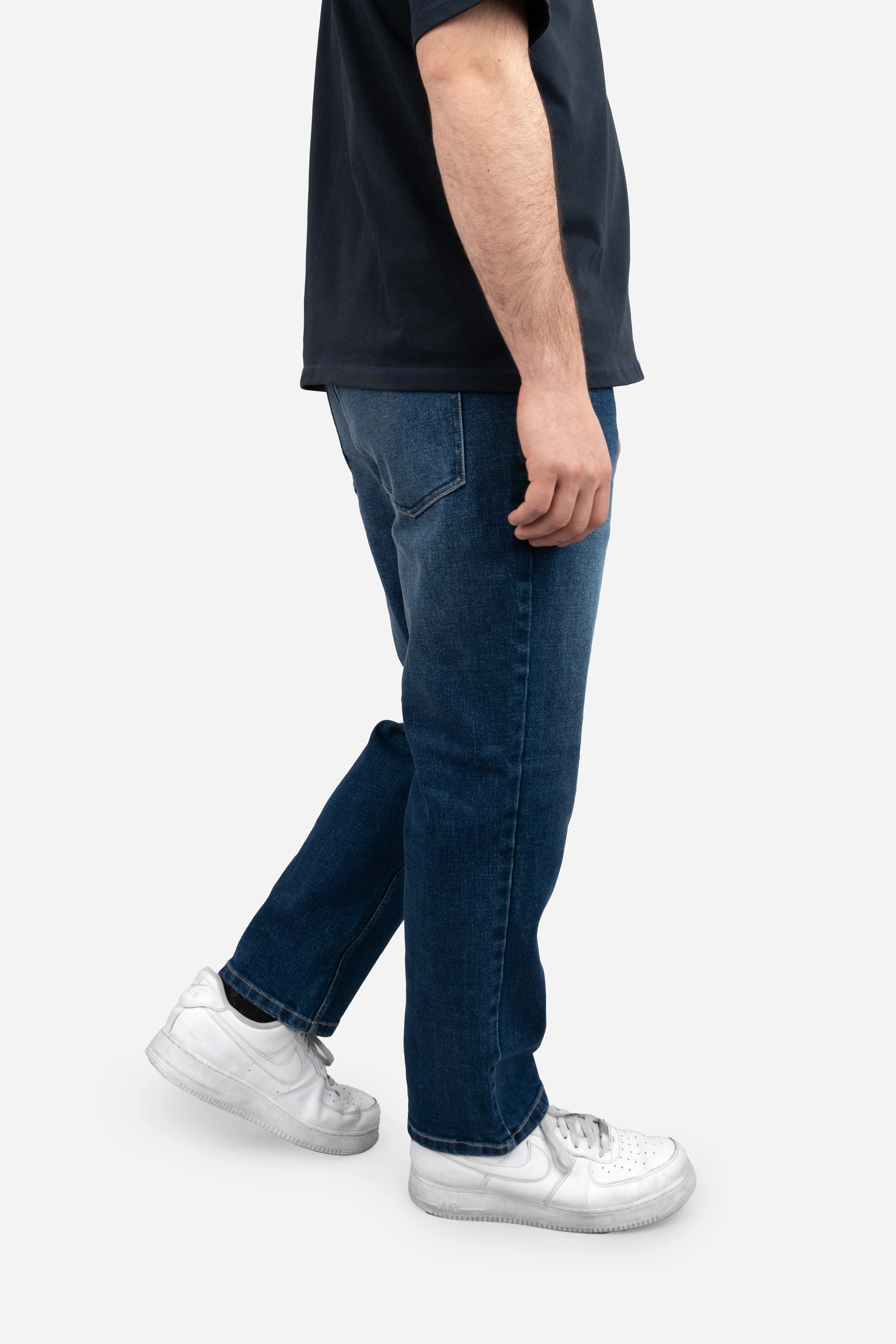 Straight Fit Stretch Jeans Medium Wash - Image 18